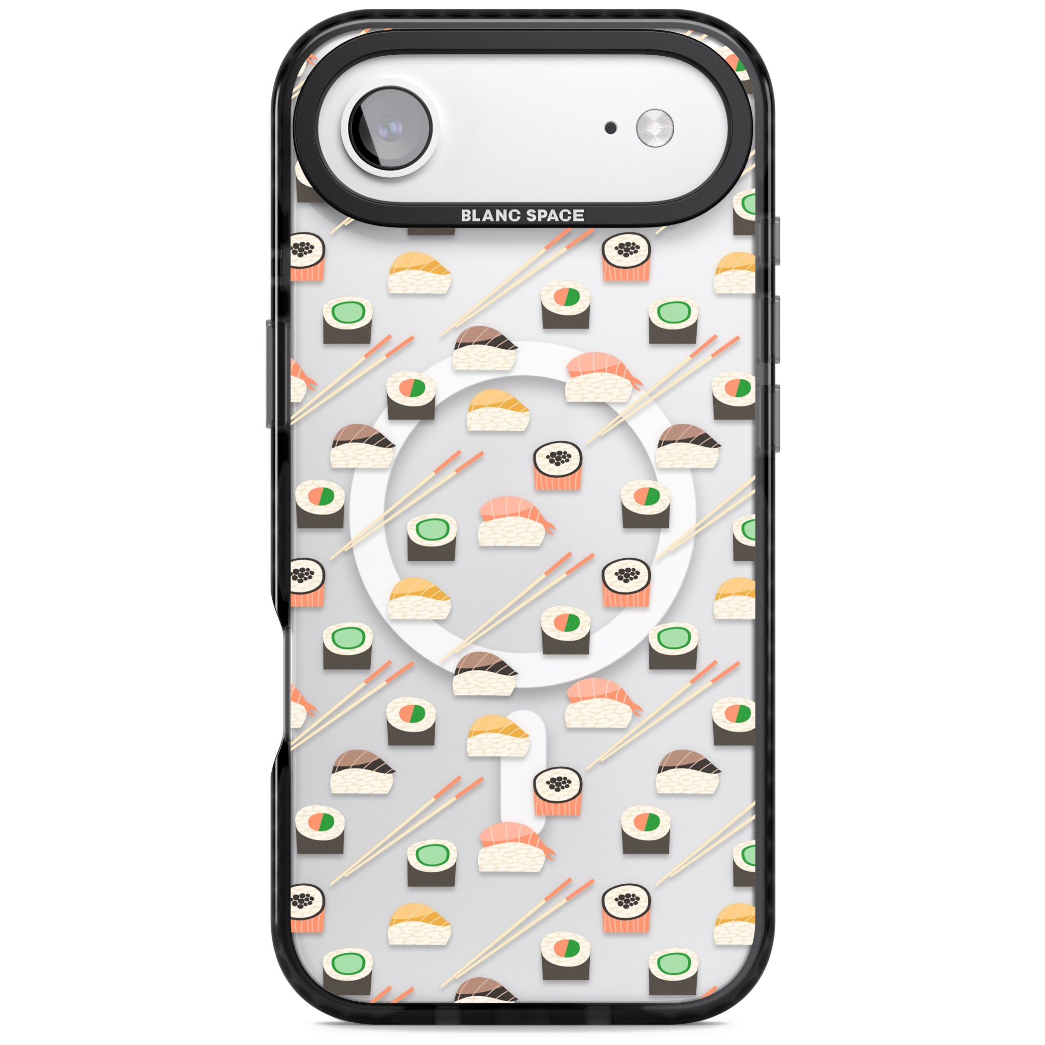 Sushi & Chopsticks Pattern iPhone 17 Air Impact Pro Black Phone Case