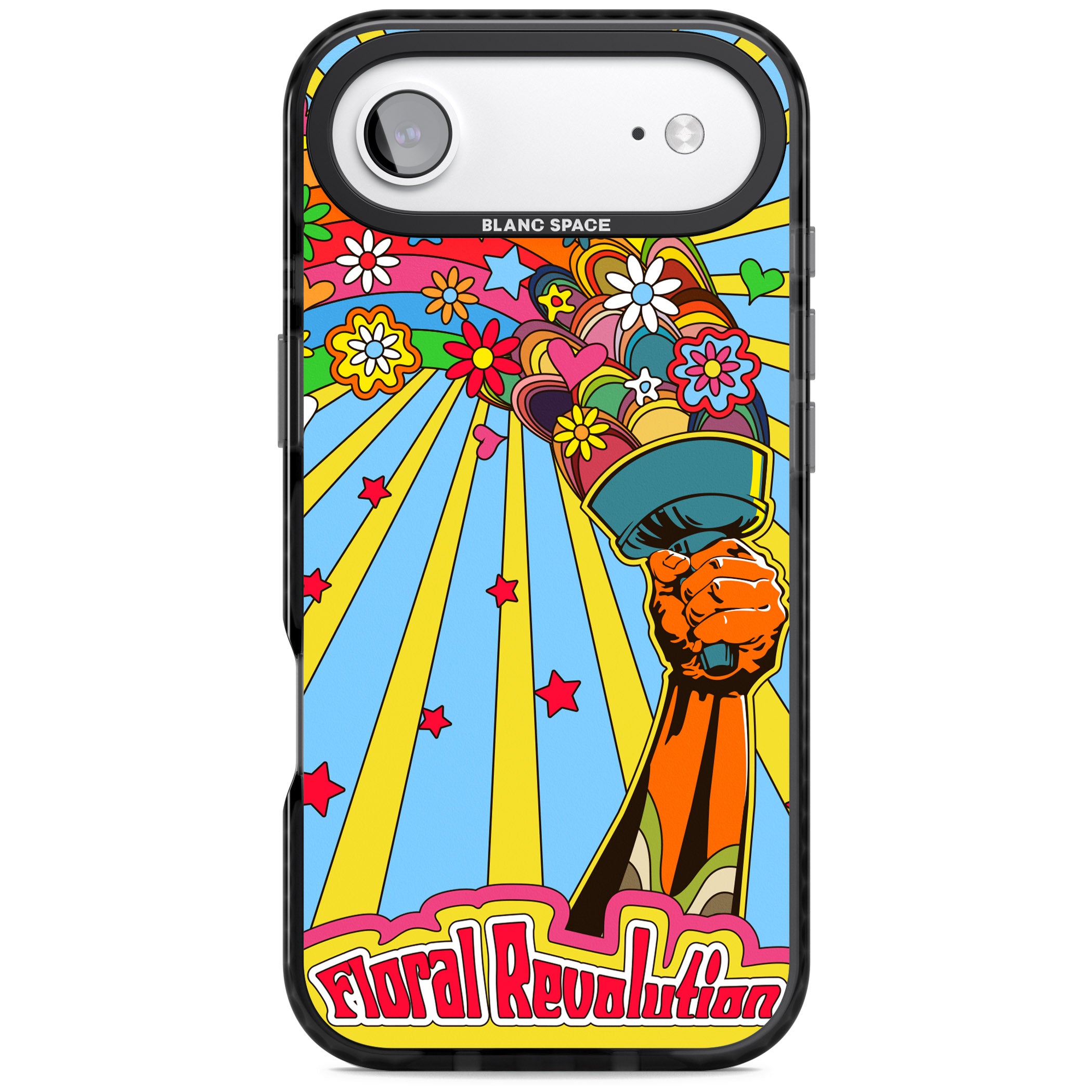 Floral Revolution iPhone 17 Air Impact Pro Black Phone Case
