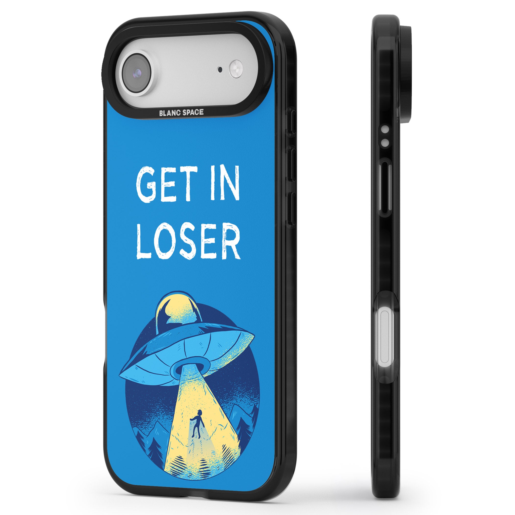 Get In Loser Ufo iPhone 17 Air Impact Pro Black Phone Case Side Profile