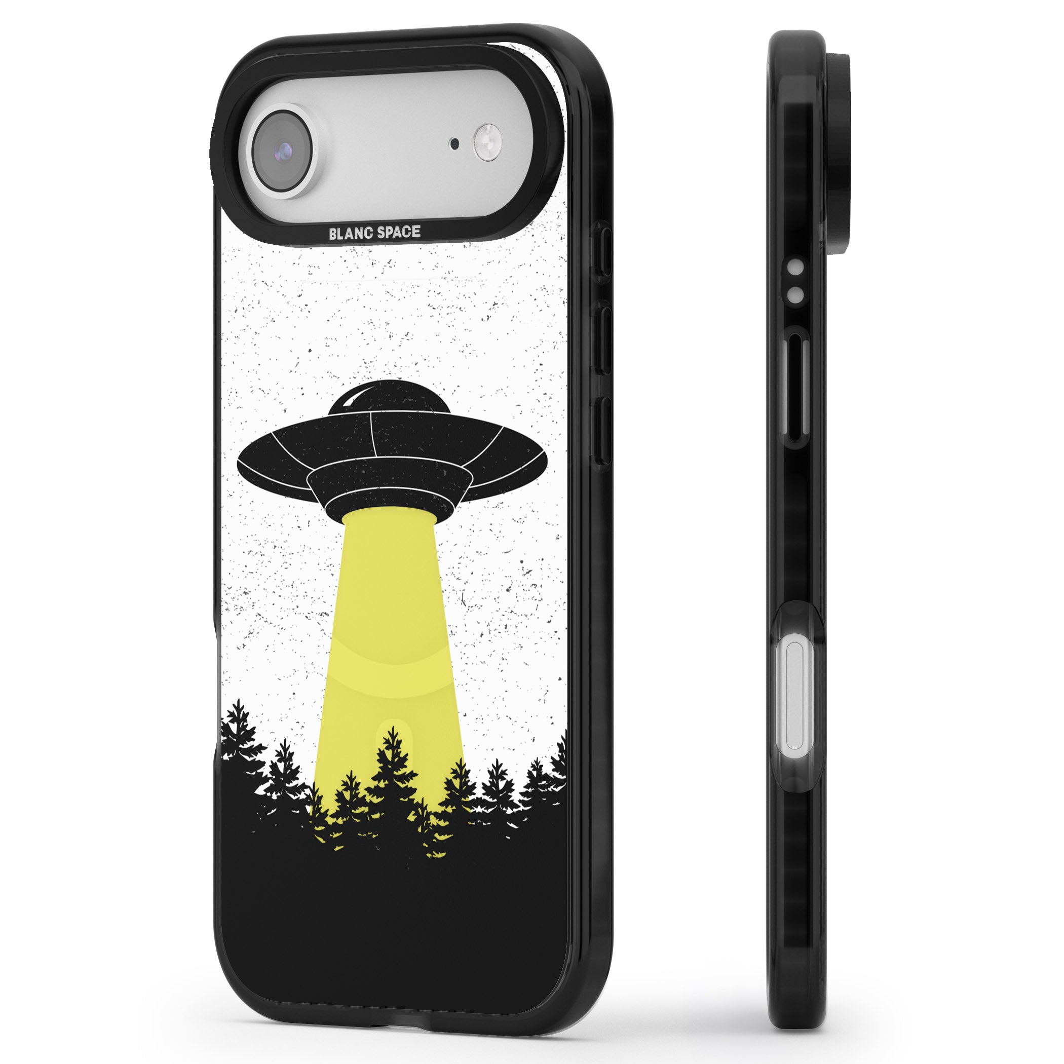 Alien Abduction iPhone 17 Air Impact Pro Black Phone Case Side Profile