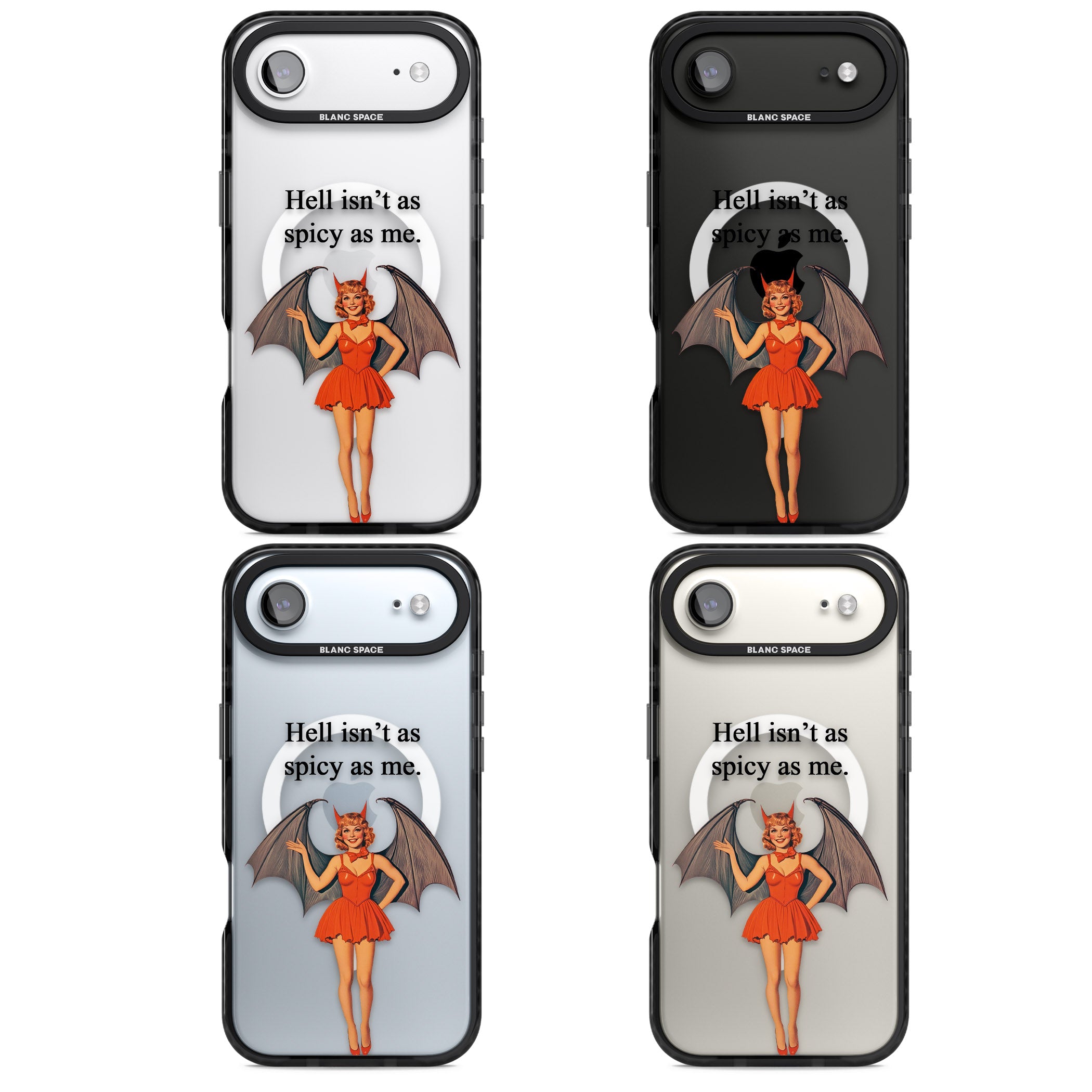 Hell Isnt As Spicy As Me iPhone 17 Air Impact Pro Black Phone Case APT Impact Protection