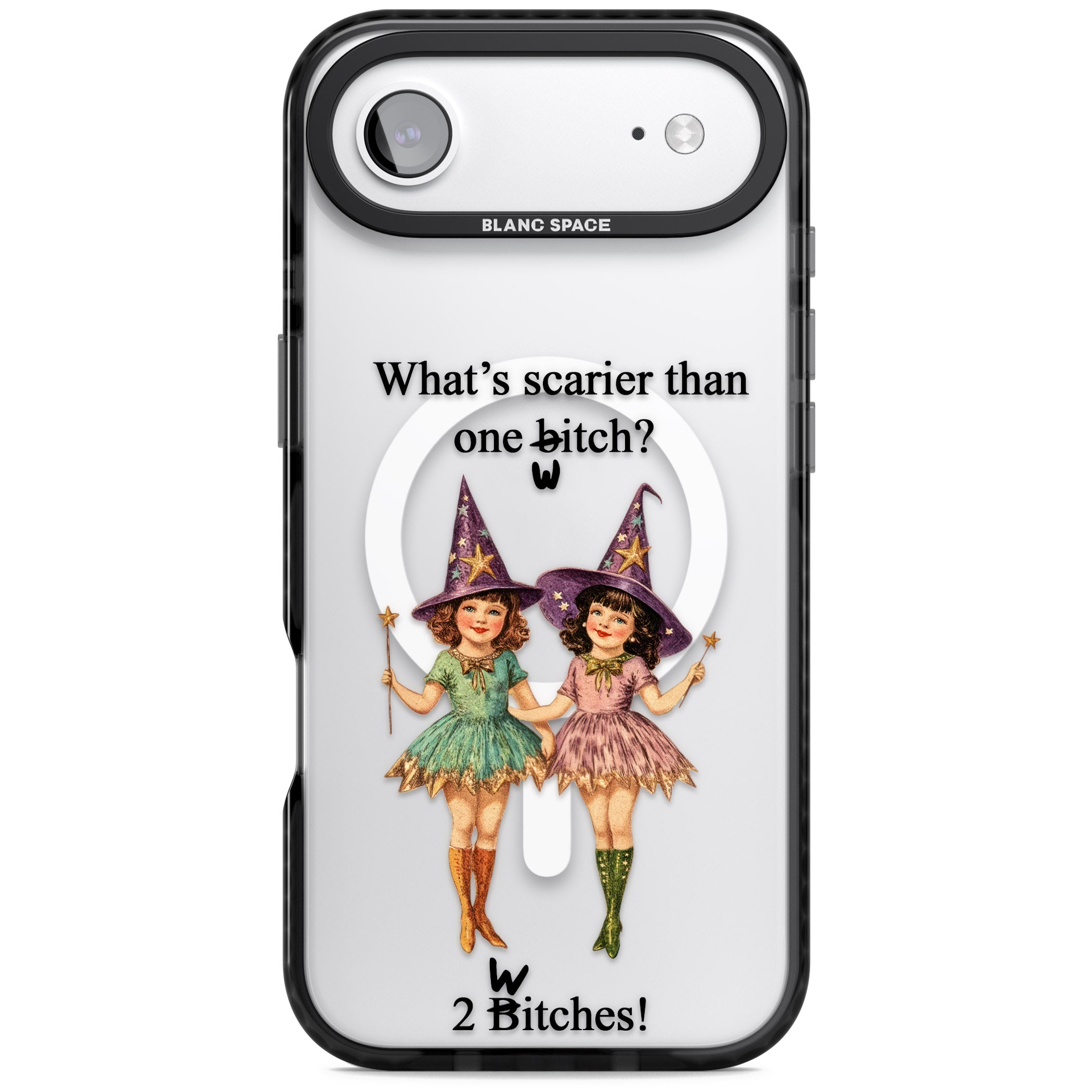 Two Witches iPhone 17 Air Impact Pro Black Phone Case