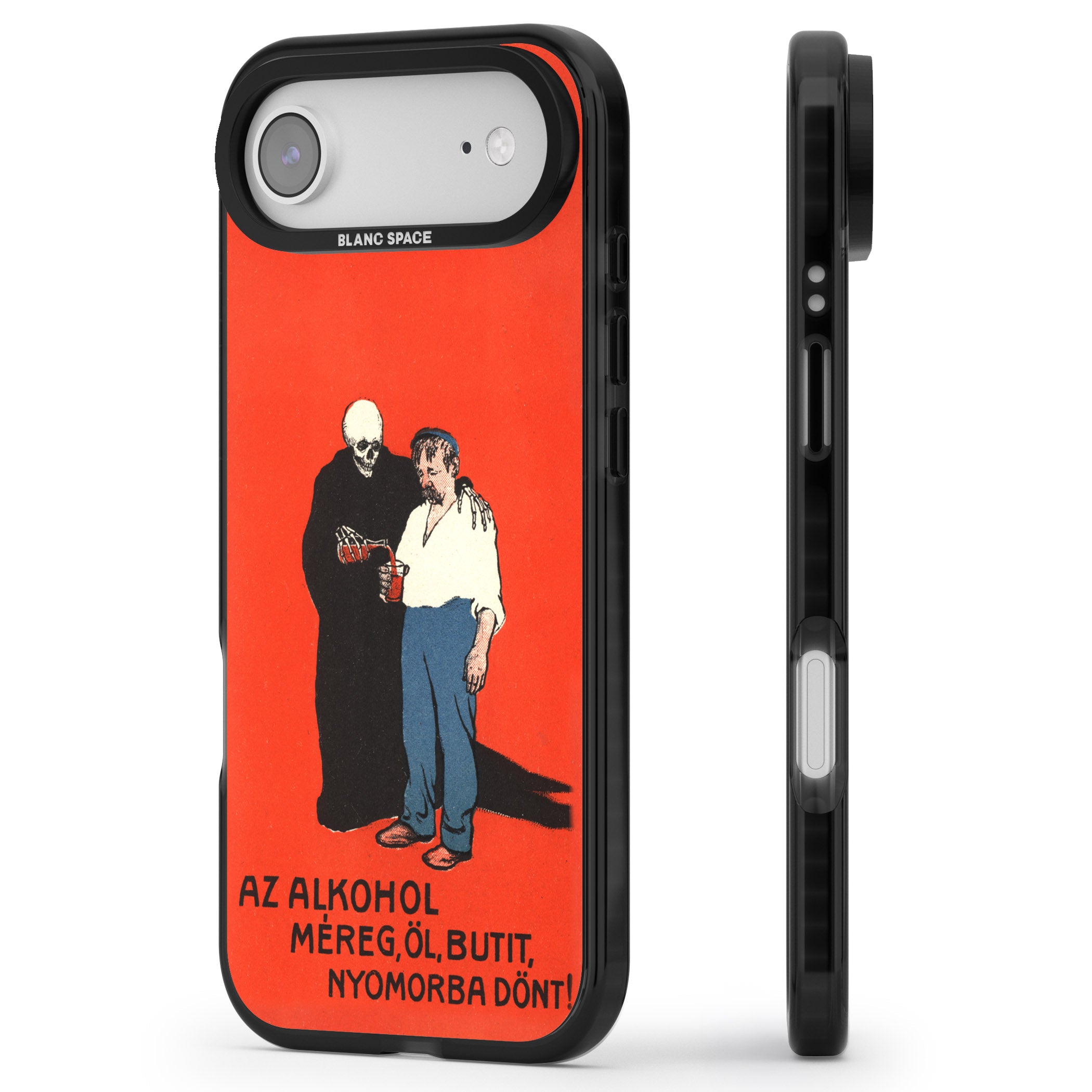 Az Alkohol Poster iPhone 17 Air Impact Pro Black Phone Case Side Profile