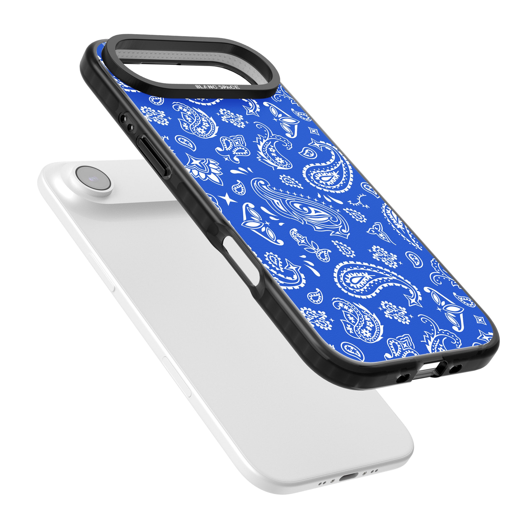 Blue Bandana iPhone 17 Air Impact Pro Black Phone Case Colours