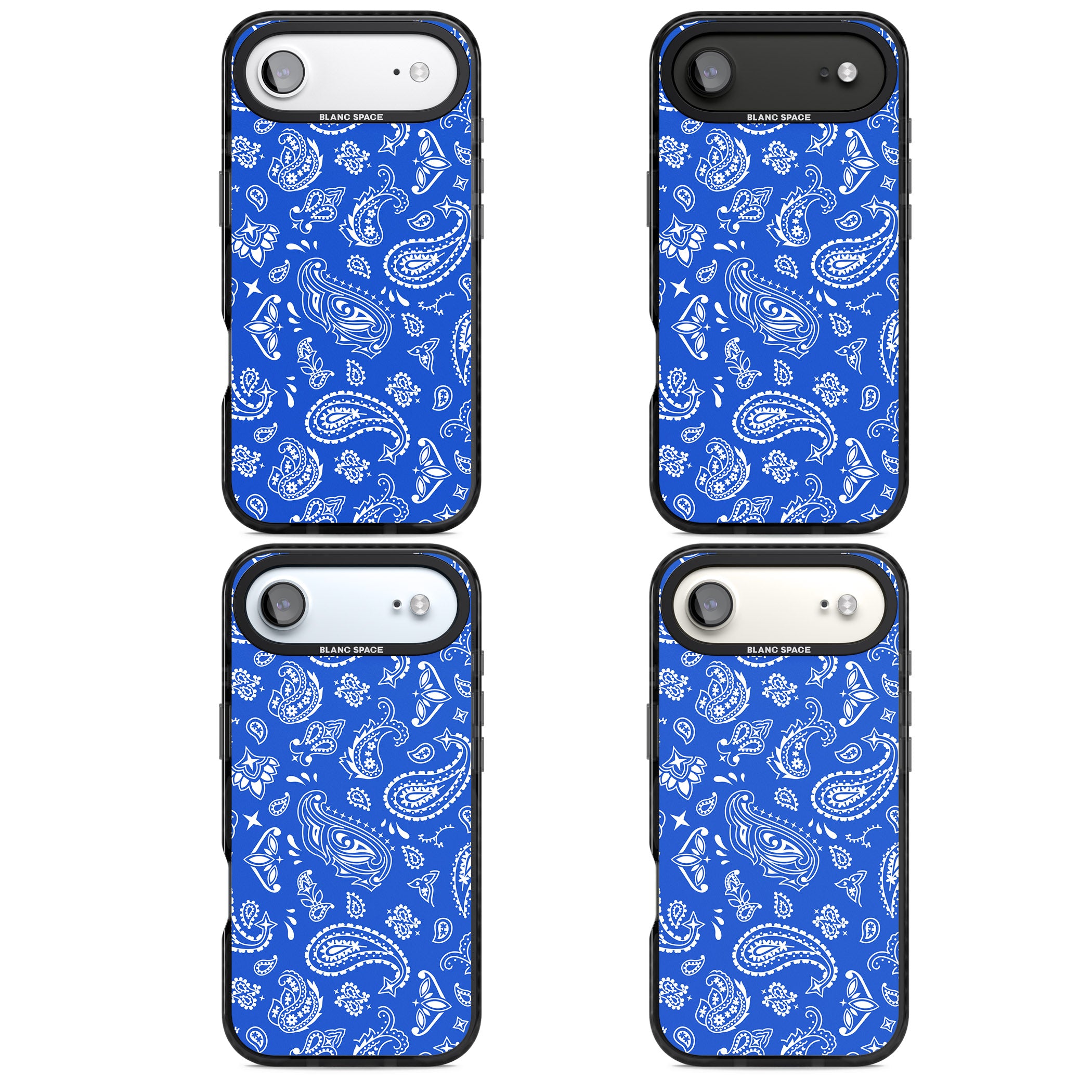 Blue Bandana iPhone 17 Air Impact Pro Black Phone Case APT Impact Protection
