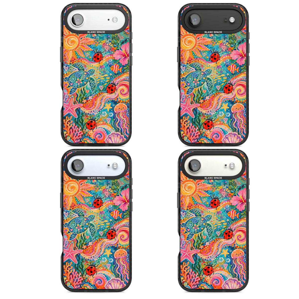 Coral Whimsy for her iPhone case | Black Impact Magsafe case for iPhone Air