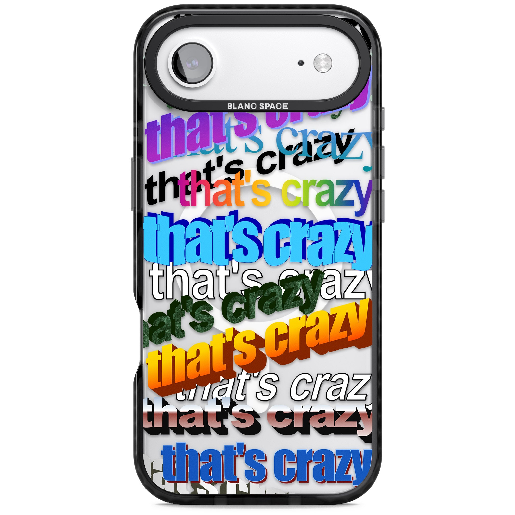 That'S Crazy Typography iPhone 17 Air Impact Pro Black Phone Case