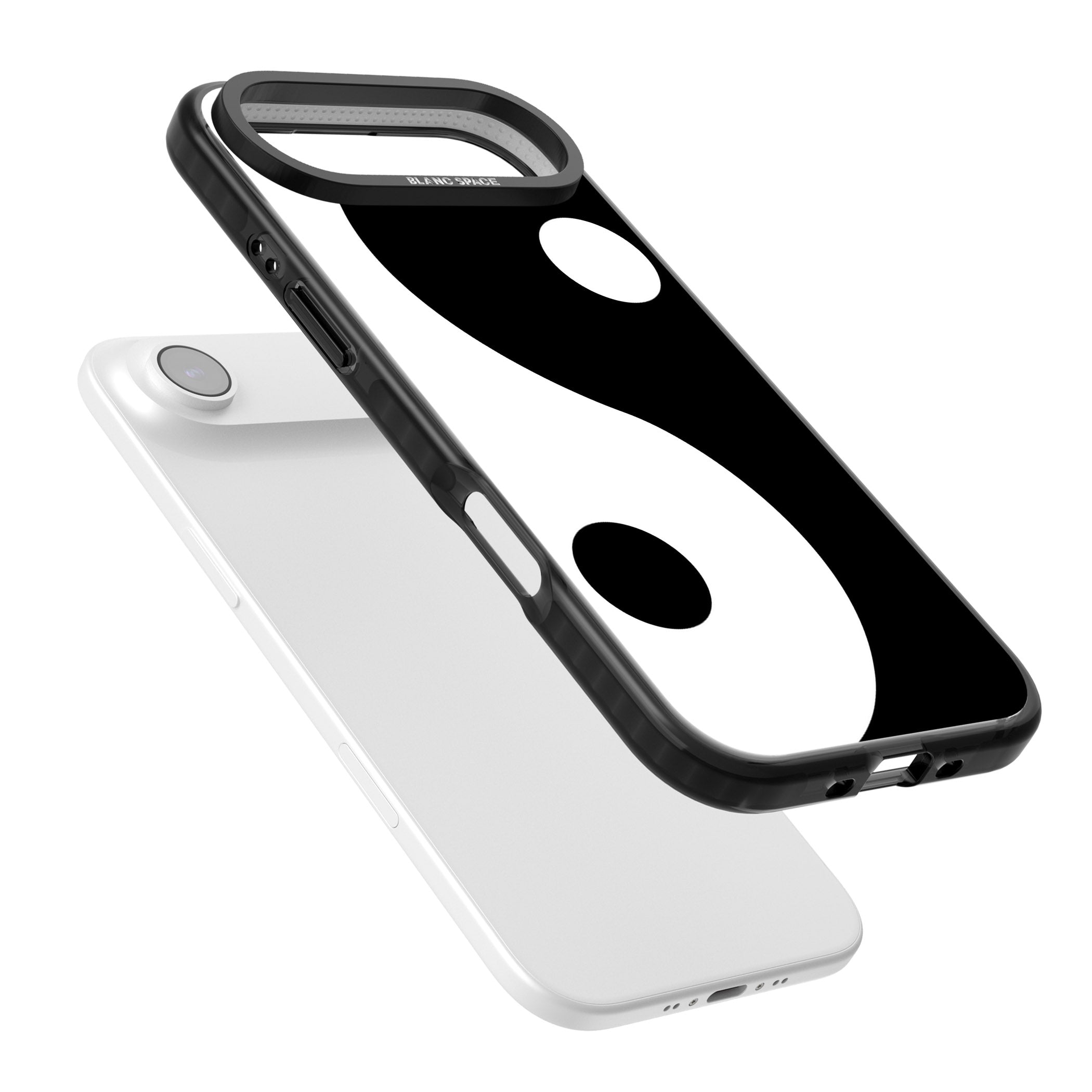 Large Yin Yang iPhone 17 Air Impact Pro Black Phone Case Colours