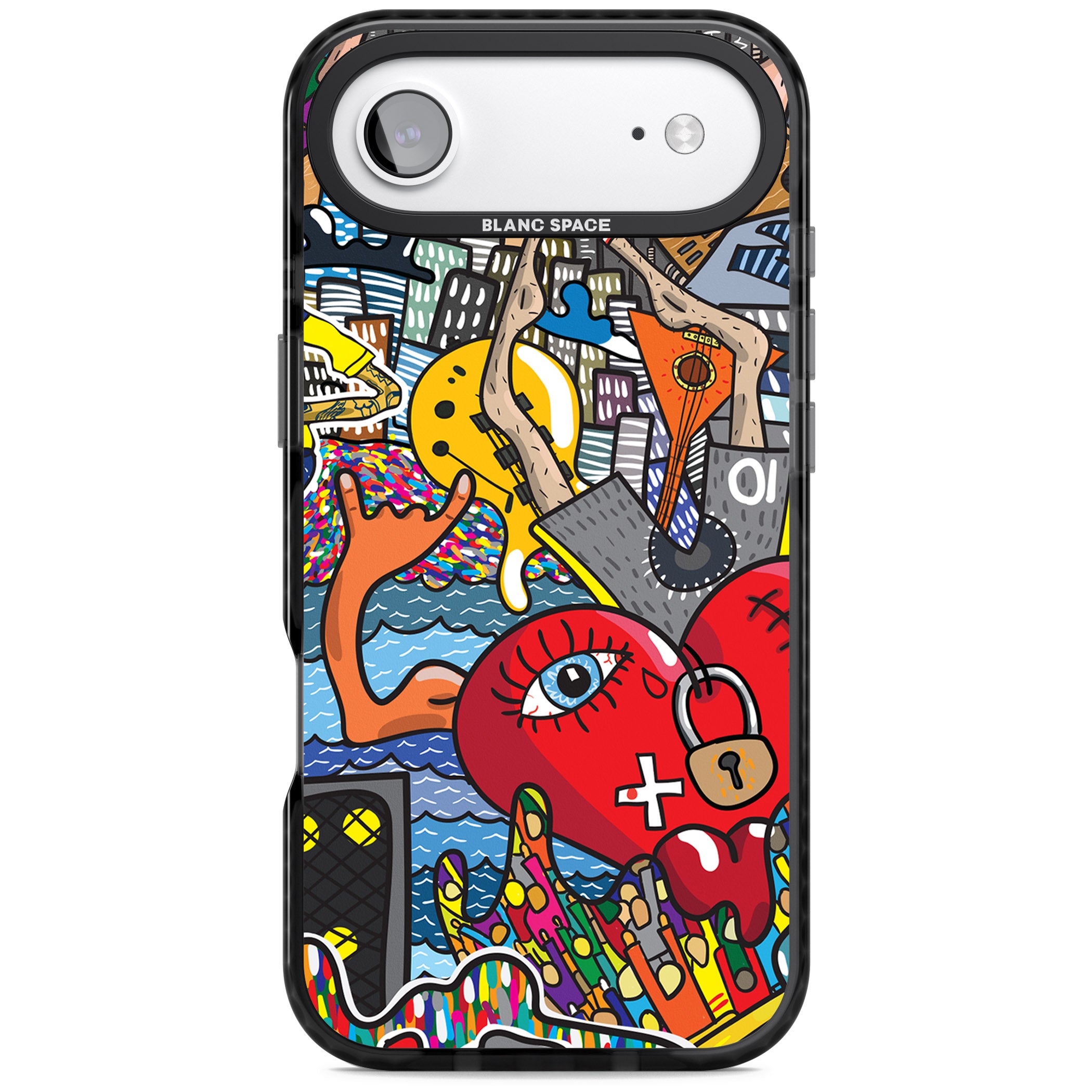 Crowd Tsunami iPhone 17 Air Impact Pro Black Phone Case