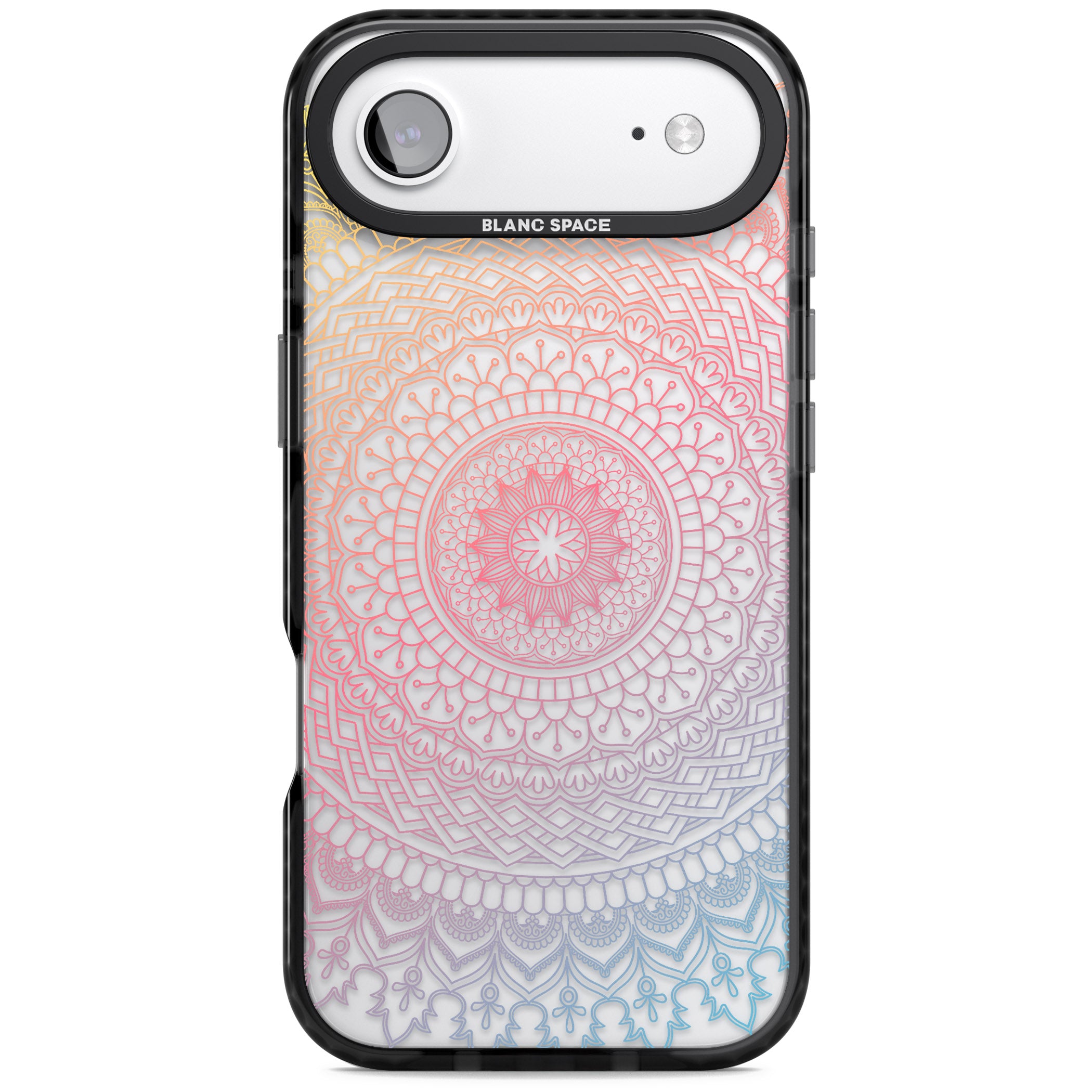 Rainbow Mandala iPhone 17 Air Impact Black Phone Case