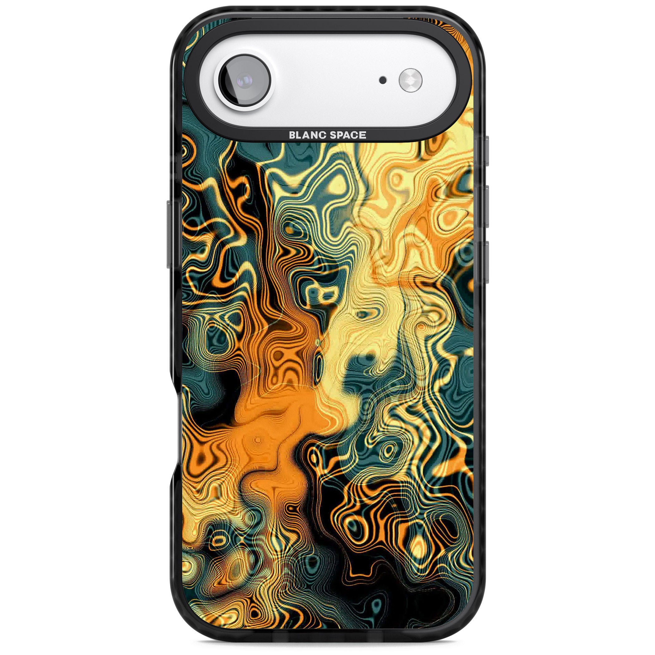 Gold Green Marble iPhone 17 Air Impact Black Phone Case