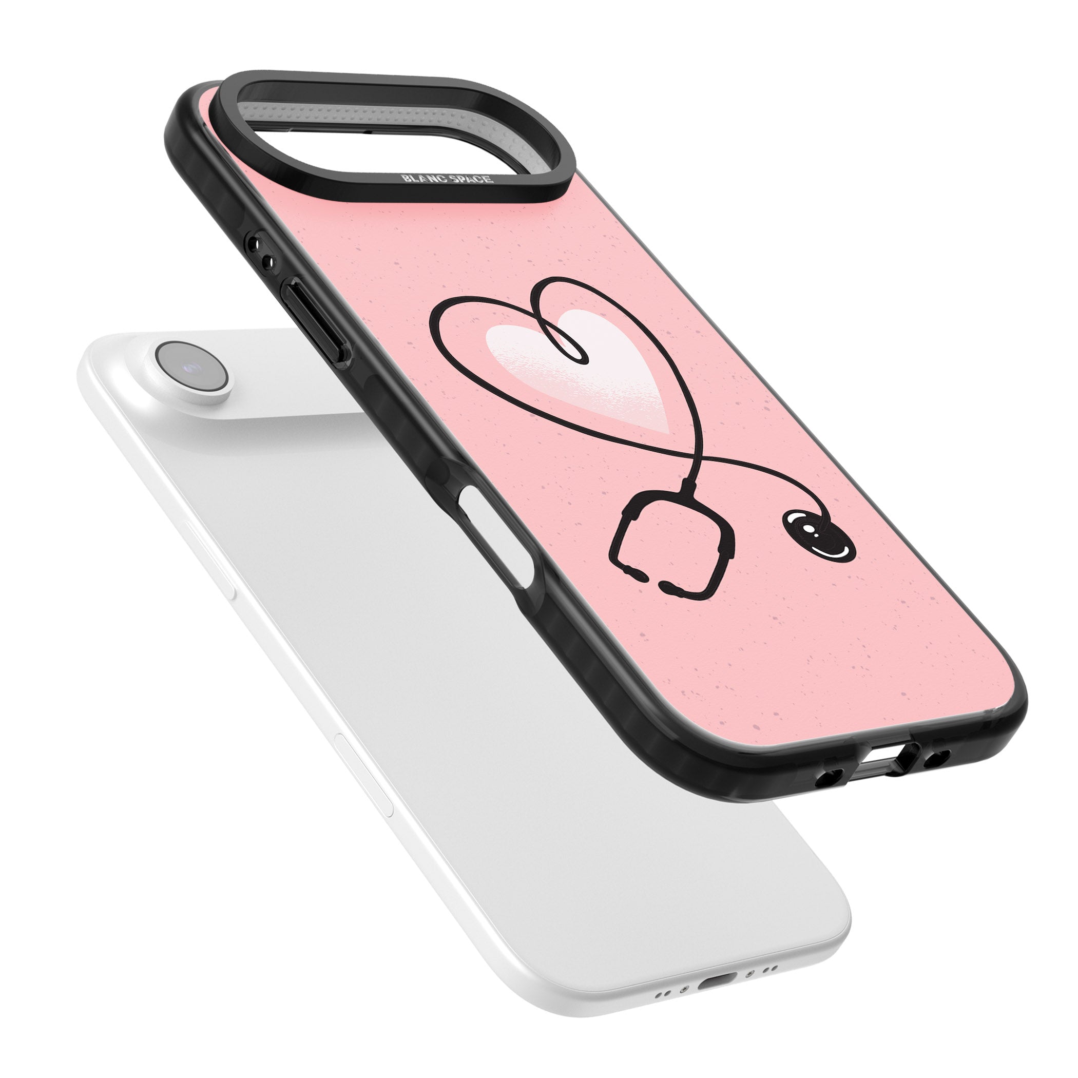 Stethoscope Heart iPhone 17 Air Impact Black Phone Case Colours