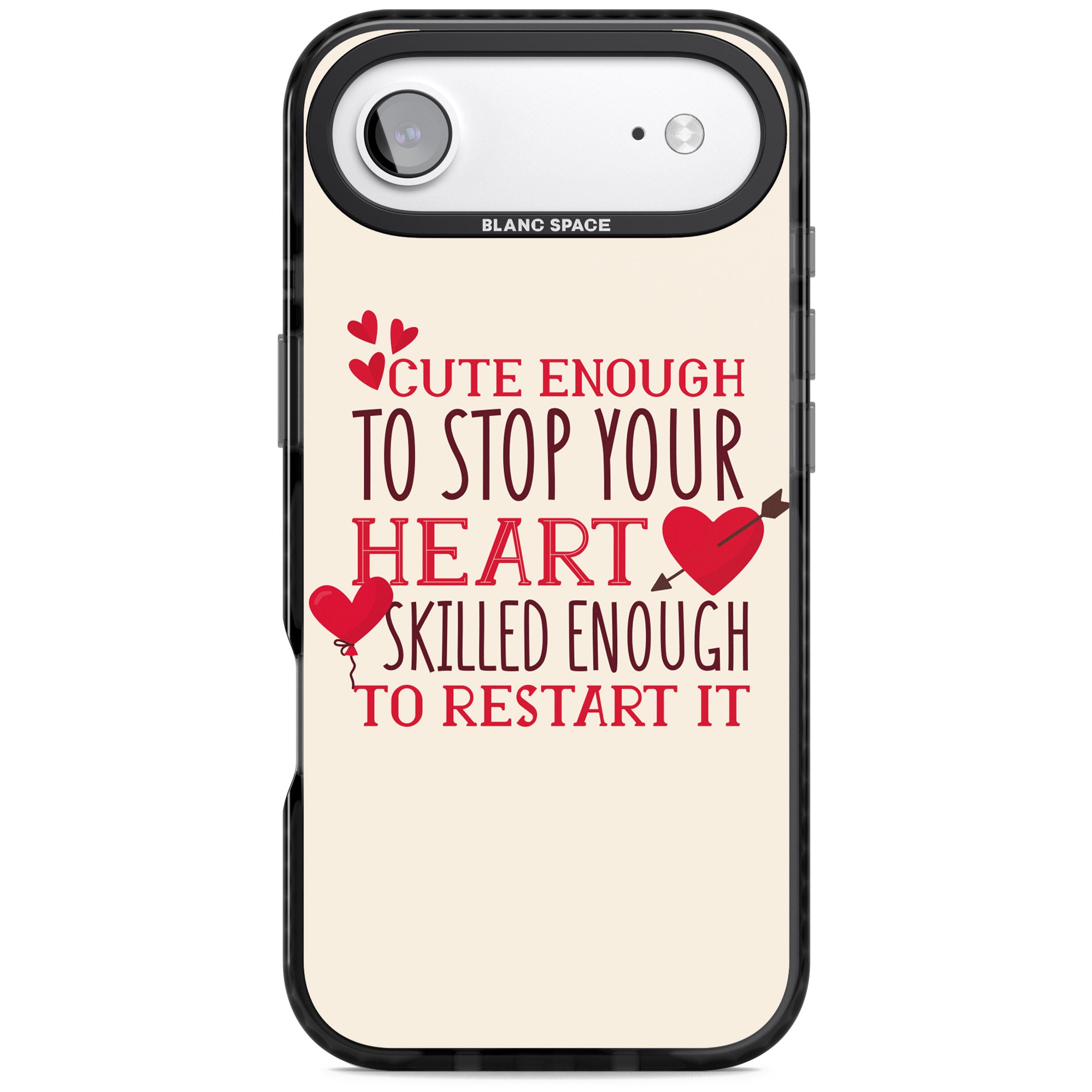 Cute Enough To Stop Your Heart iPhone 17 Air Impact Black Phone Case