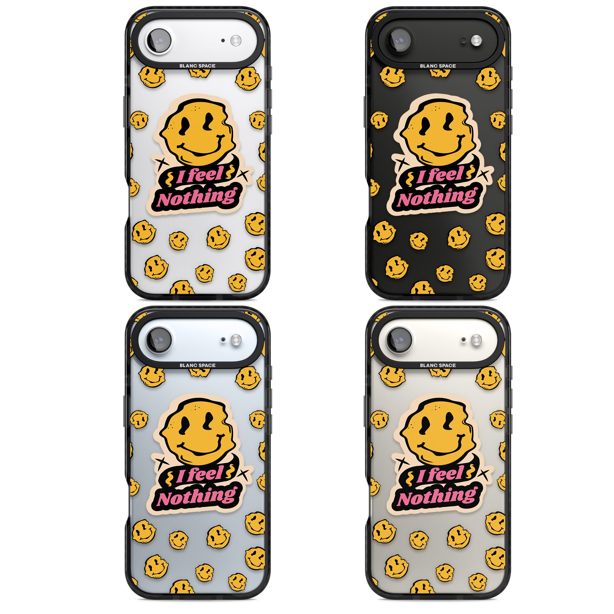 I Feel Nothing (Clear) iPhone 17 Air Impact Black Phone Case APT Impact Protection