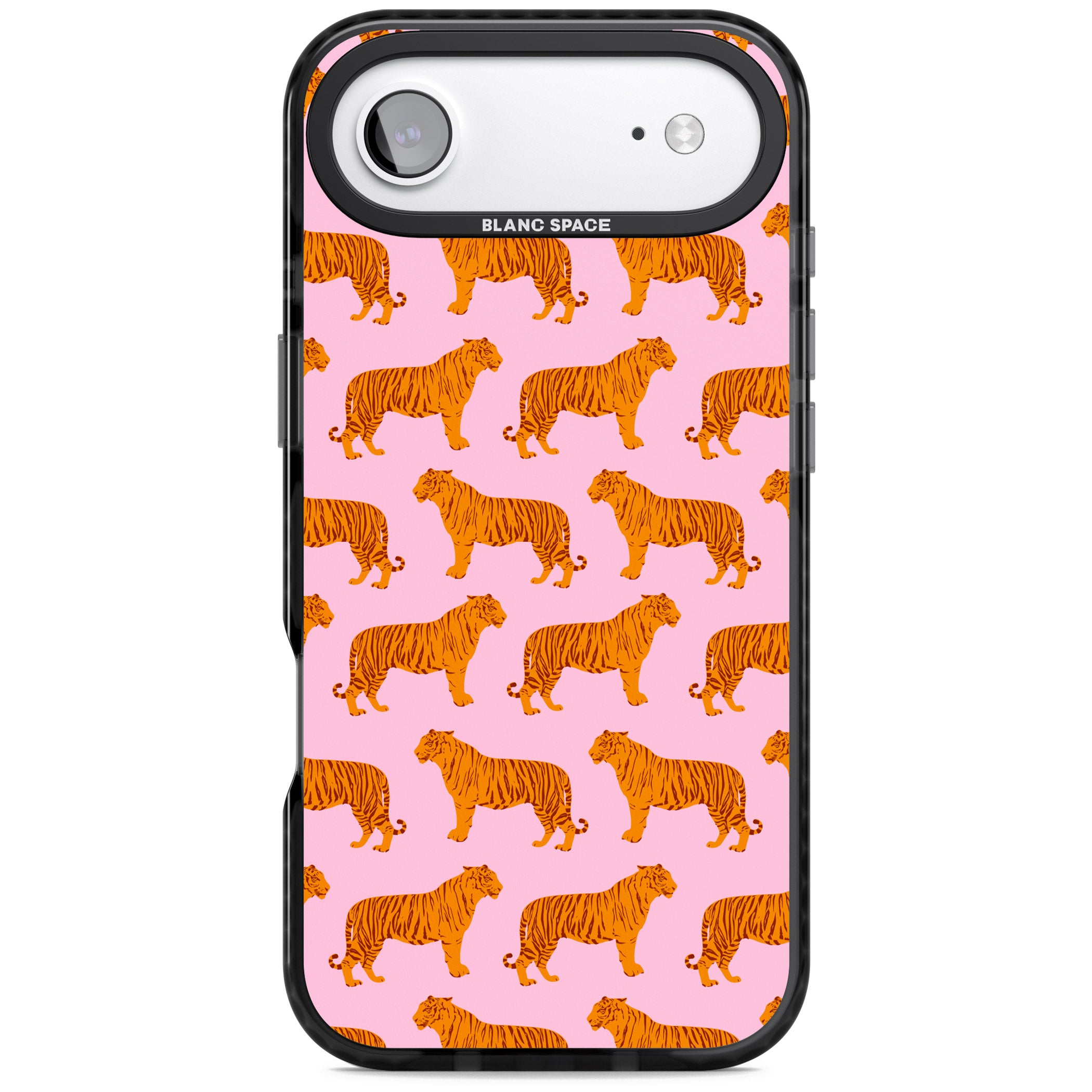 Tiger Pink Pattern iPhone 17 Air Impact Black Phone Case