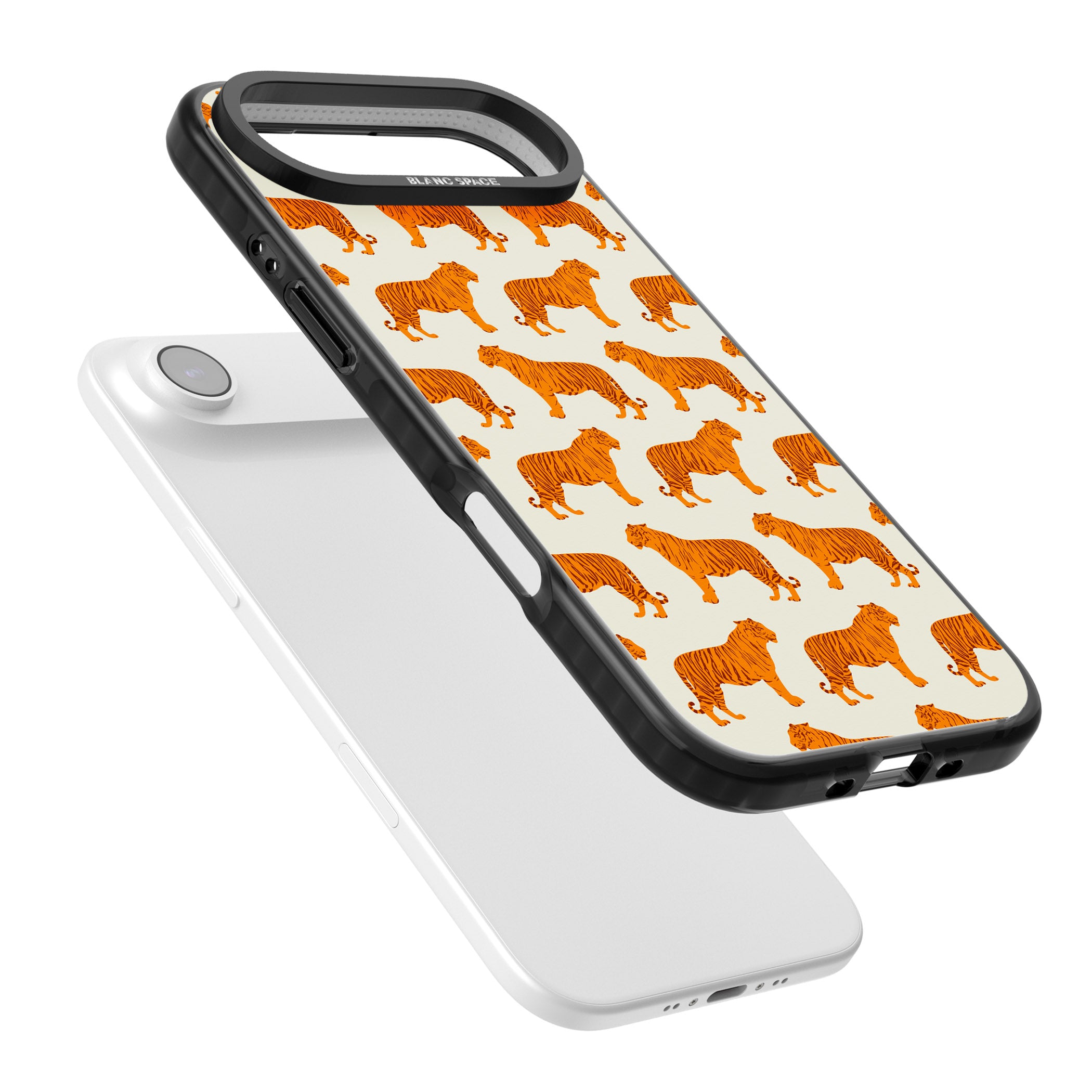 Trendy Tiger Patterns Tigers On Khaki iPhone 17 Air Impact Black Phone Case Colours