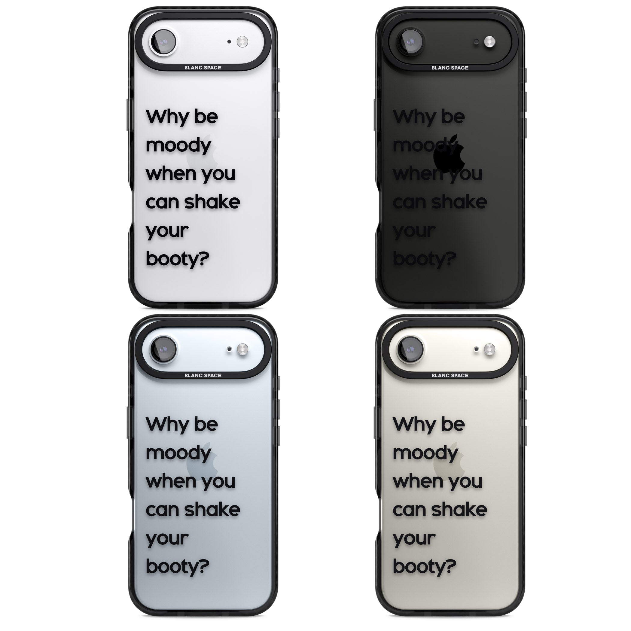 Why Be Moody? iPhone 17 Air Impact Black Phone Case APT Impact Protection