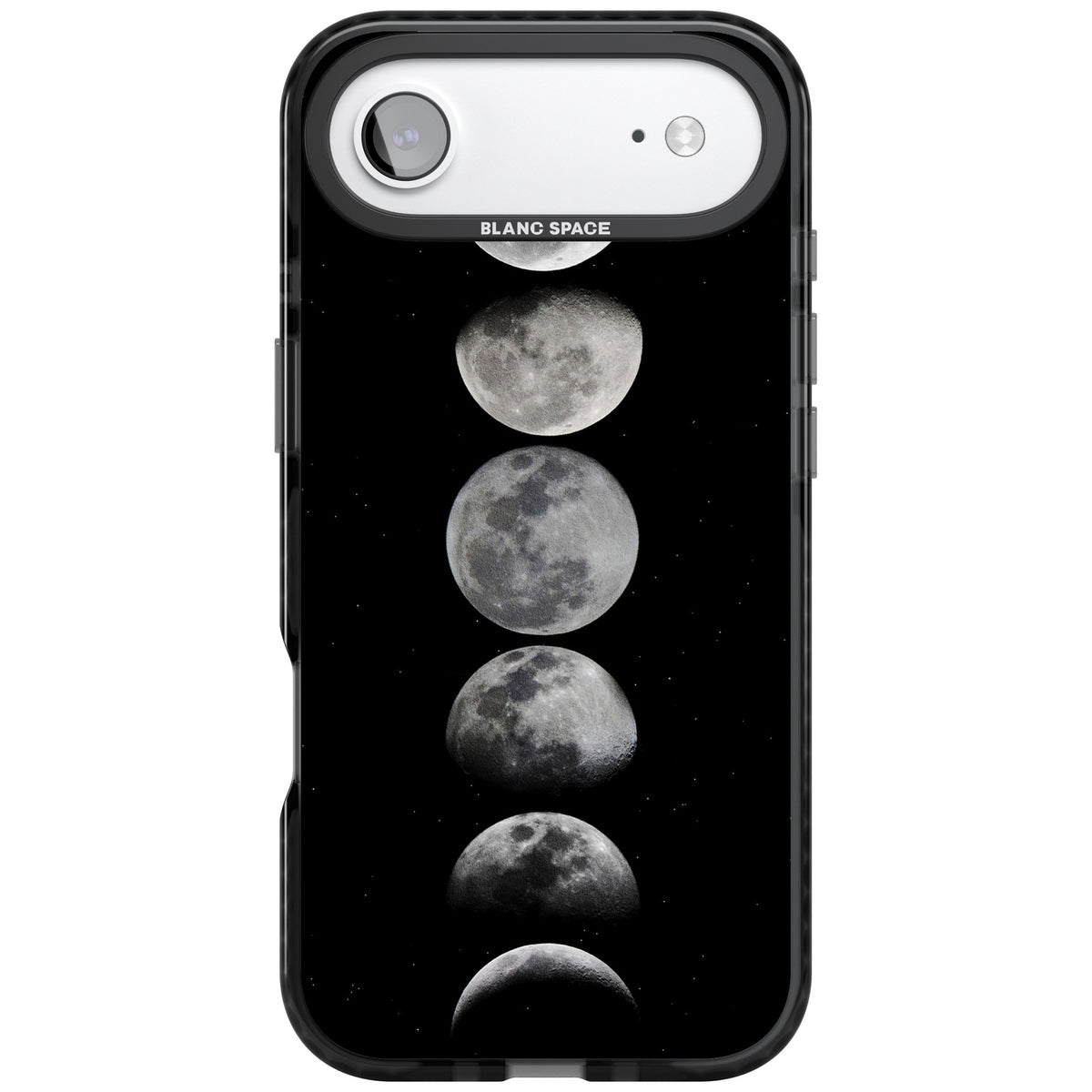 Phases Of The Moon iPhone Air Impact Black Phone Case front