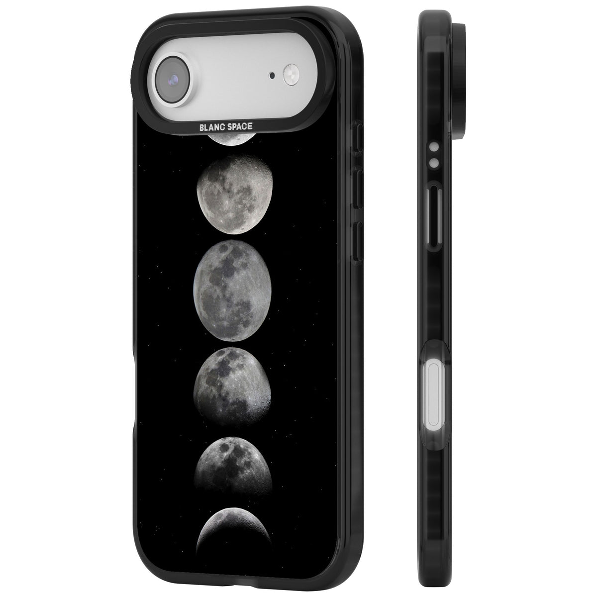 Phases Of The Moon iPhone Air Impact Black Phone Case side