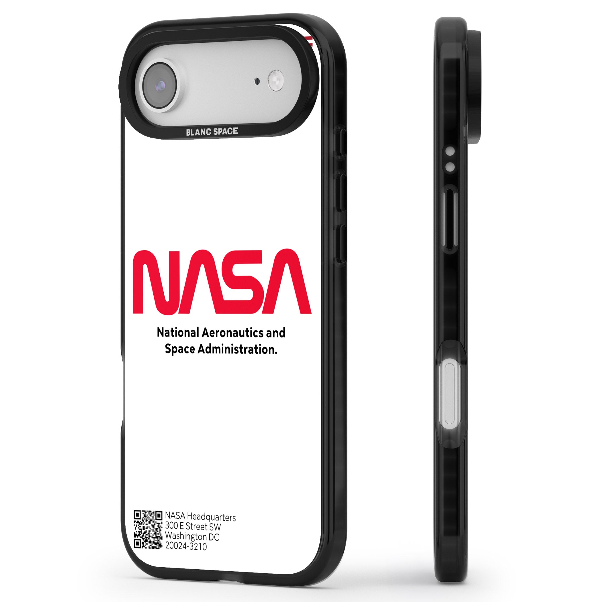 Nasa The Worm iPhone 17 Air Impact Black Phone Case Side Profile