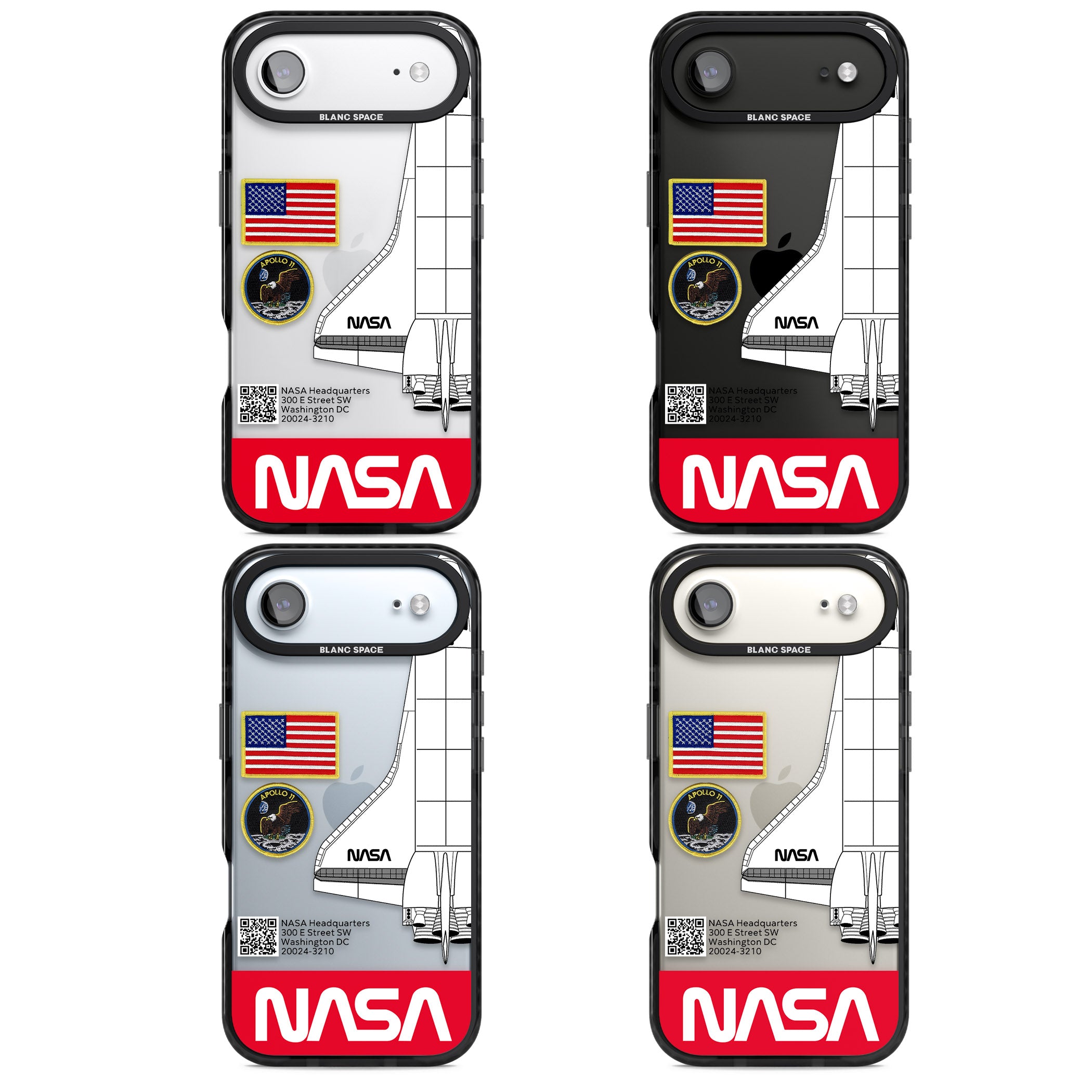 Nasa Apollo 11 iPhone 17 Air Impact Black Phone Case APT Impact Protection