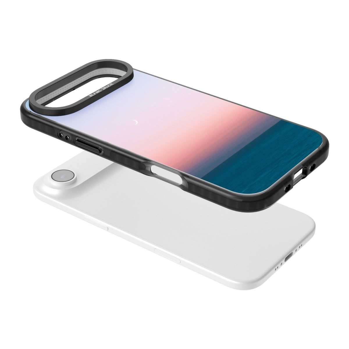 Twilight Horizon iPhone Air Impact Black Phone Case angled