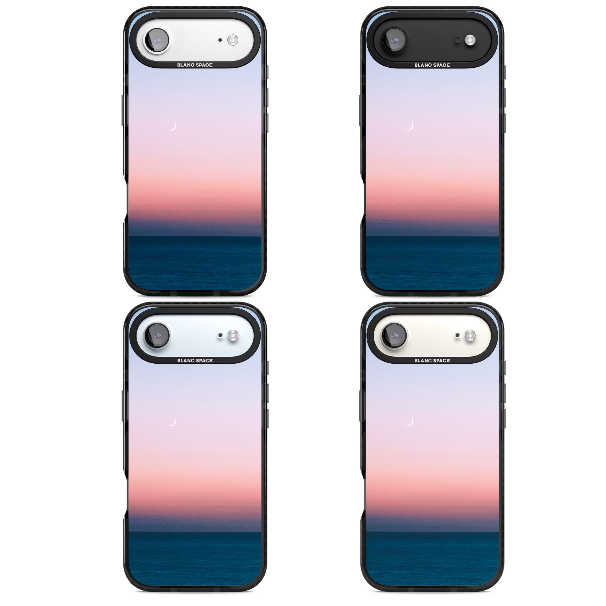 Pastel Ocean Sunset iPhone 17 Air Impact Black Phone Case APT Impact Protection