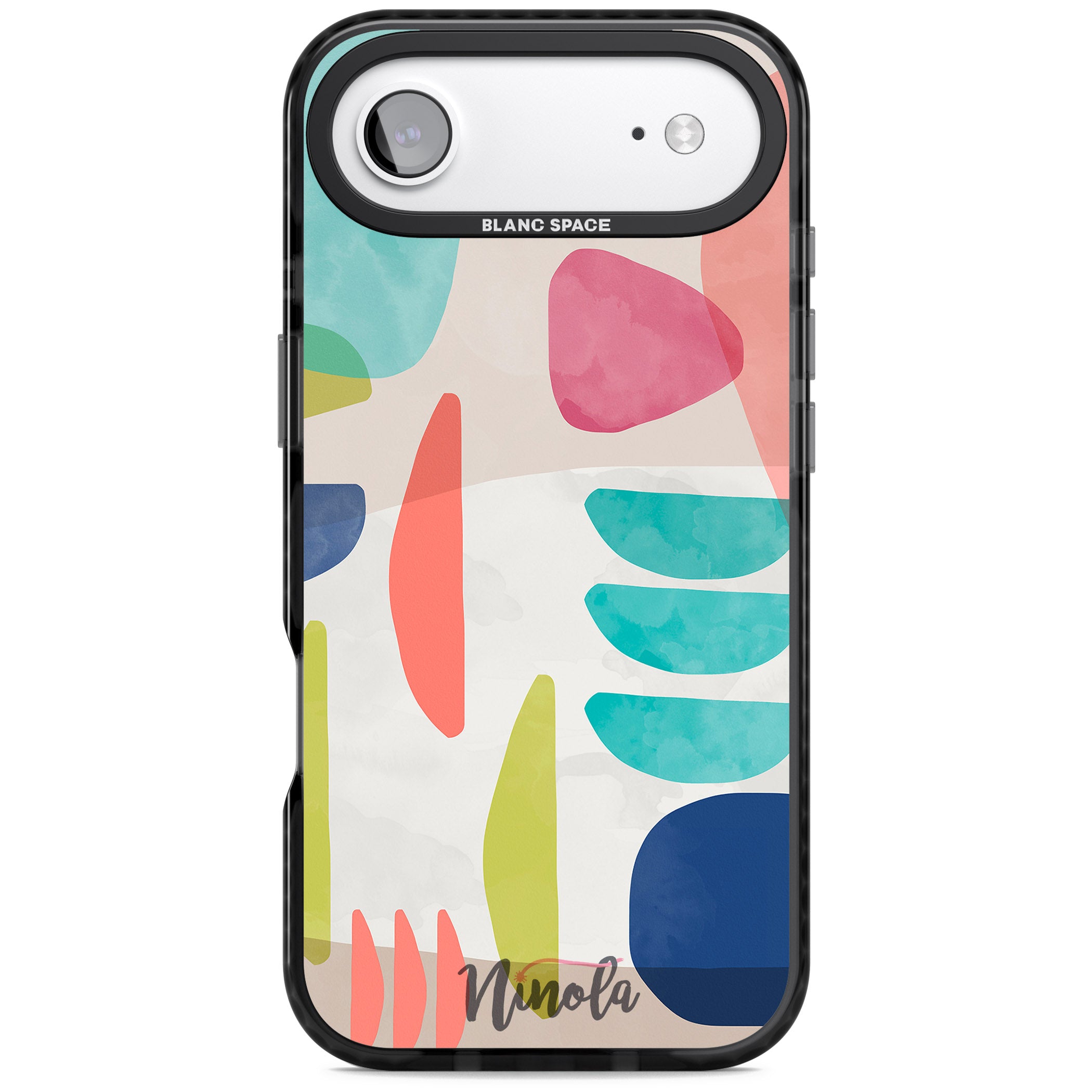 Bold Colorful Shapes iPhone 17 Air Impact Black Phone Case