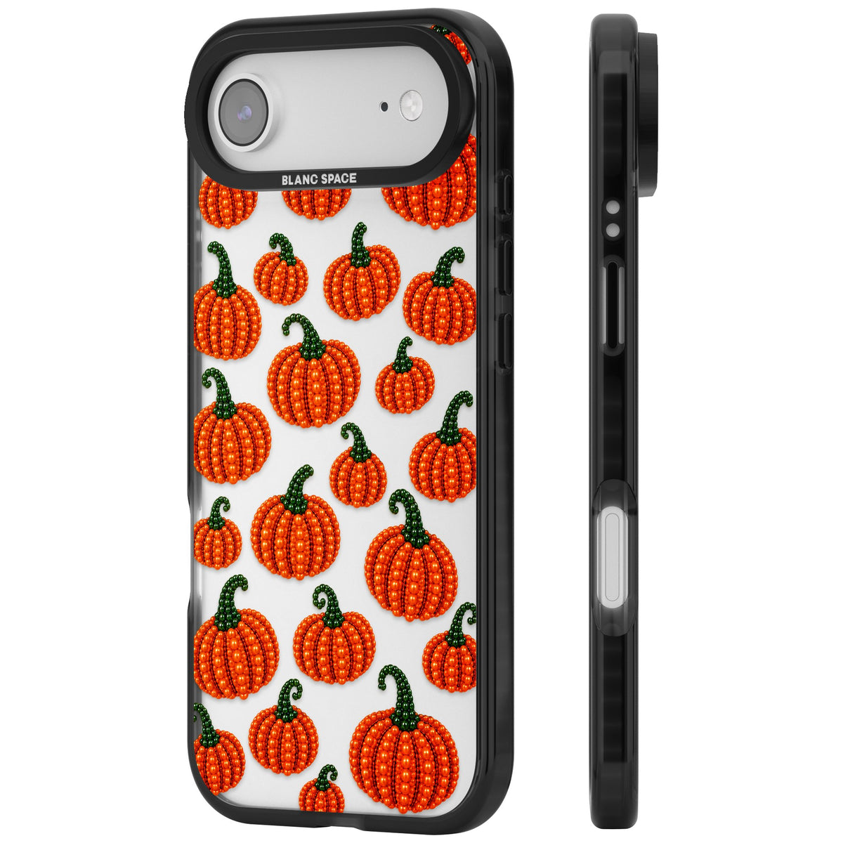 Beaded Pumpkins iPhone Air Impact Black Phone Case side