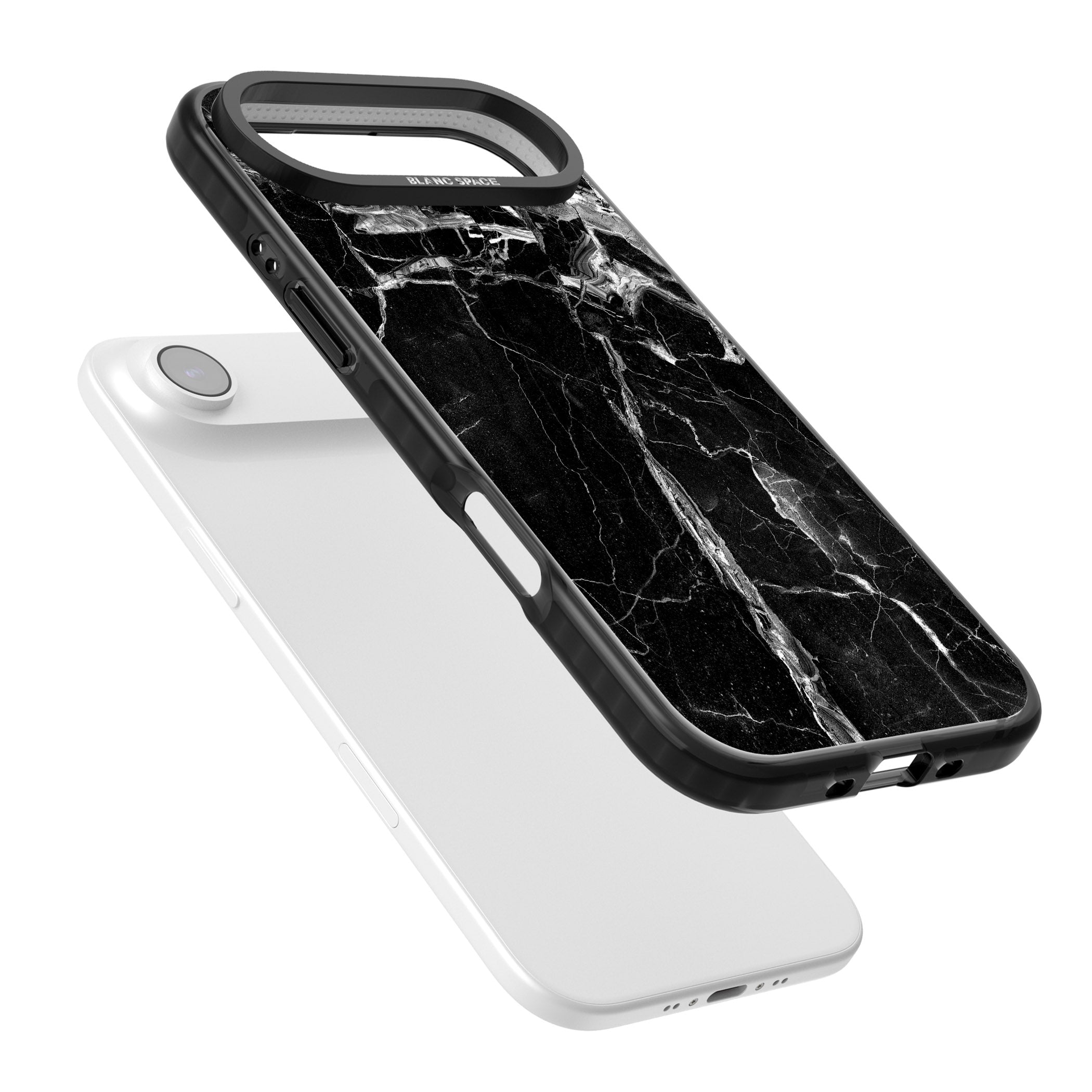 Black Onyx Marble iPhone 17 Air Impact Black Phone Case Colours