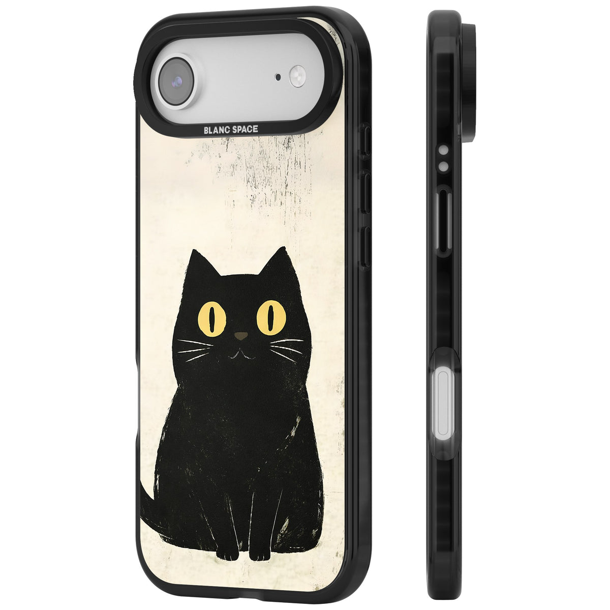 Midnight Whiskers iPhone Air Impact Black Phone Case side