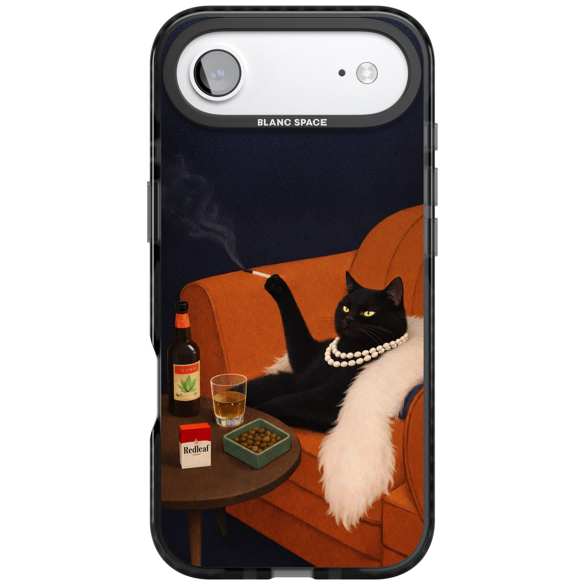 Spoiled Rotten Cat iPhone Air Impact Black Phone Case front