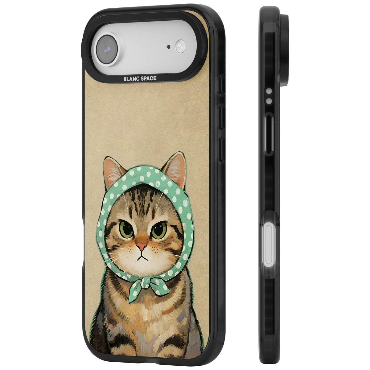 Cat Losing Patience iPhone Air Impact Black Phone Case side