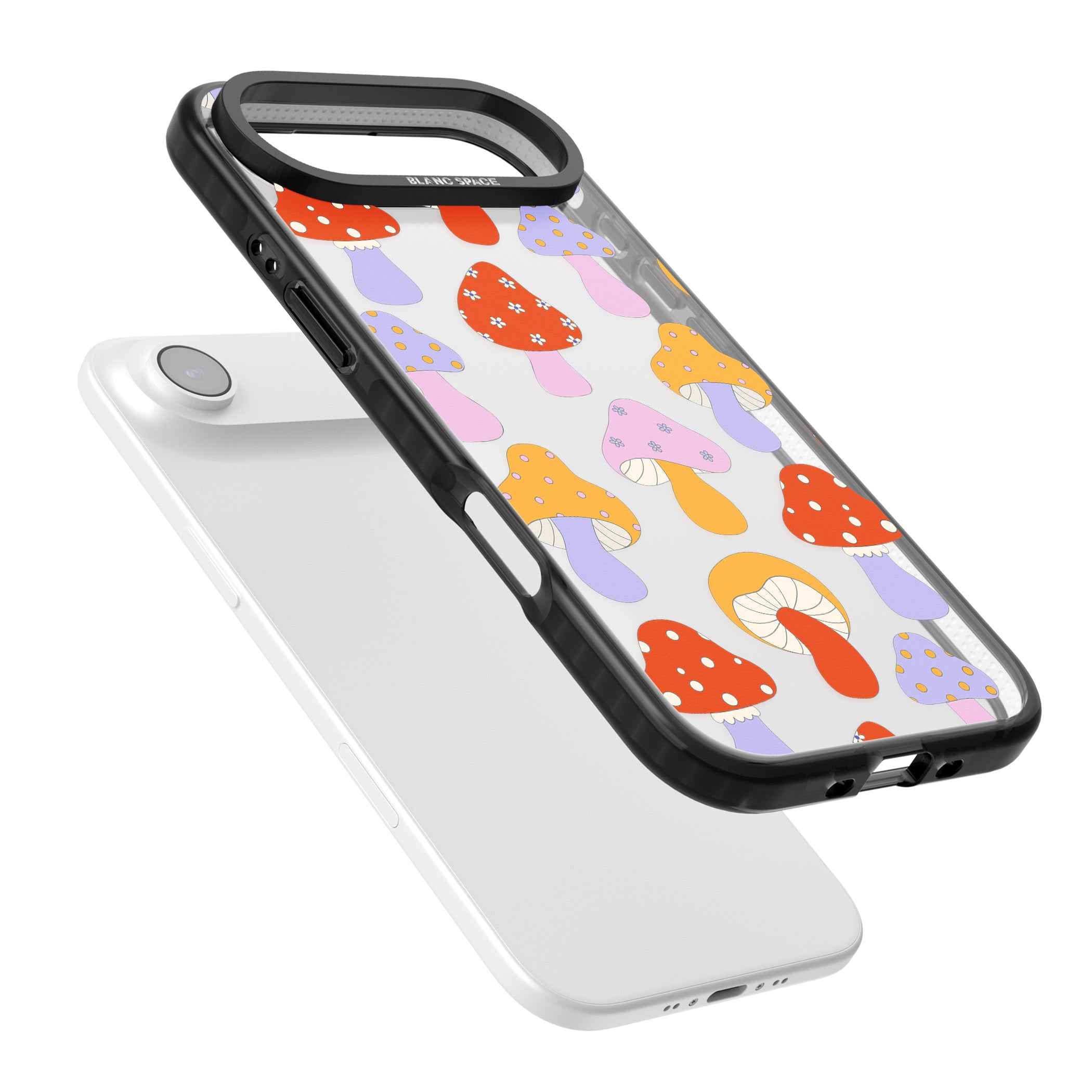 Happy Shrooms iPhone 17 Air Impact Black Phone Case Colours