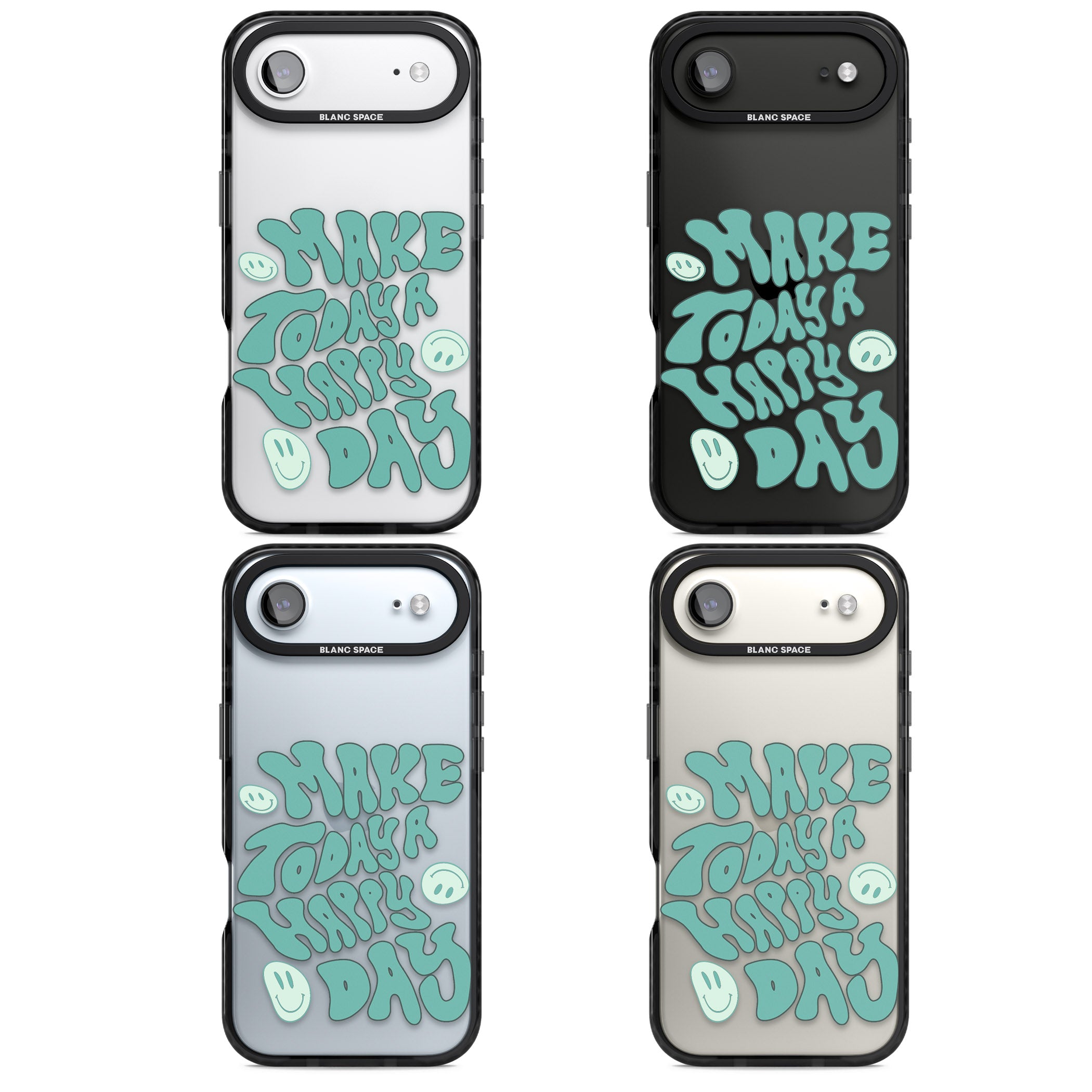 Make Today A Happy Day iPhone 17 Air Impact Black Phone Case APT Impact Protection