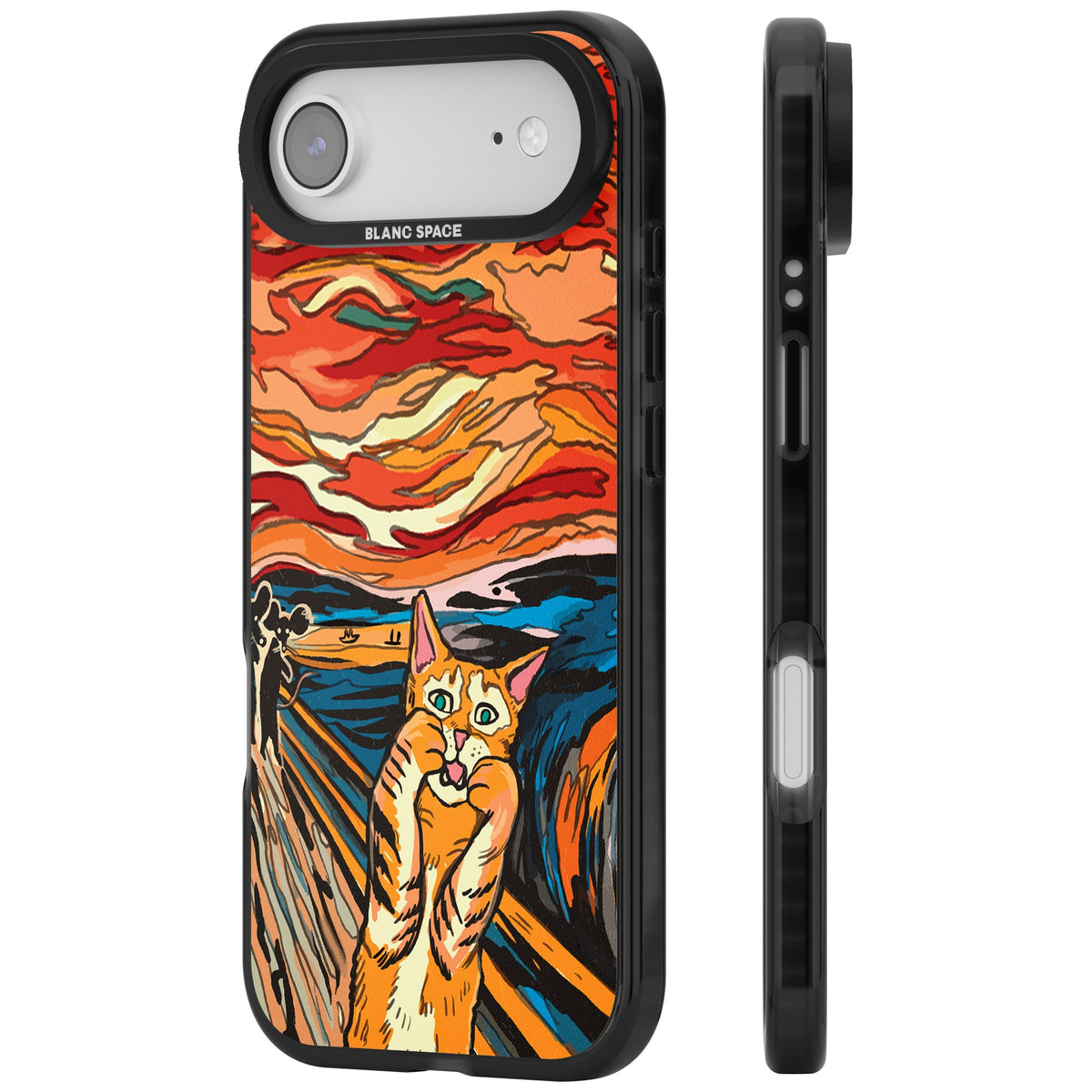 The Meow iPhone Air Impact Black Phone Case side