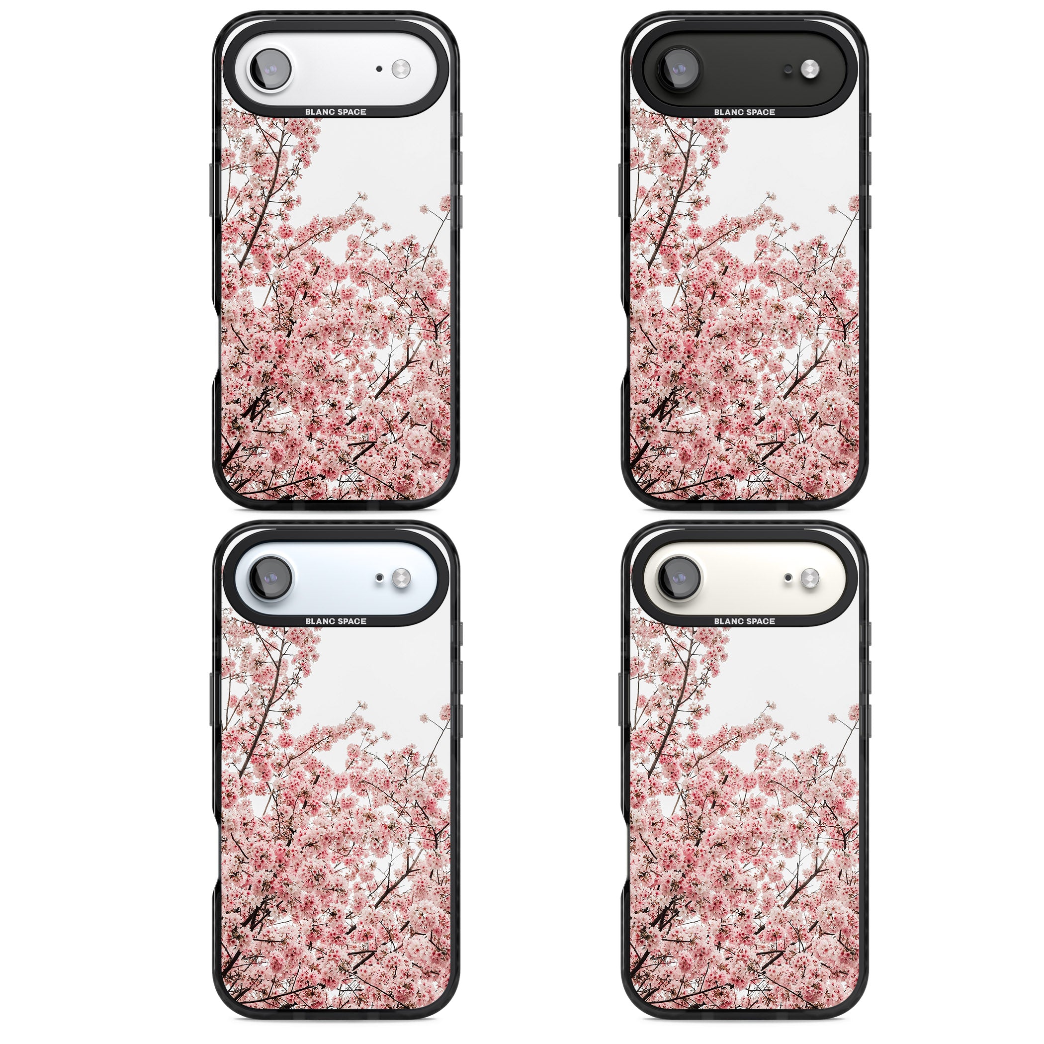 Cherry Blossom Bloom iPhone 17 Air Impact Black Phone Case APT Impact Protection