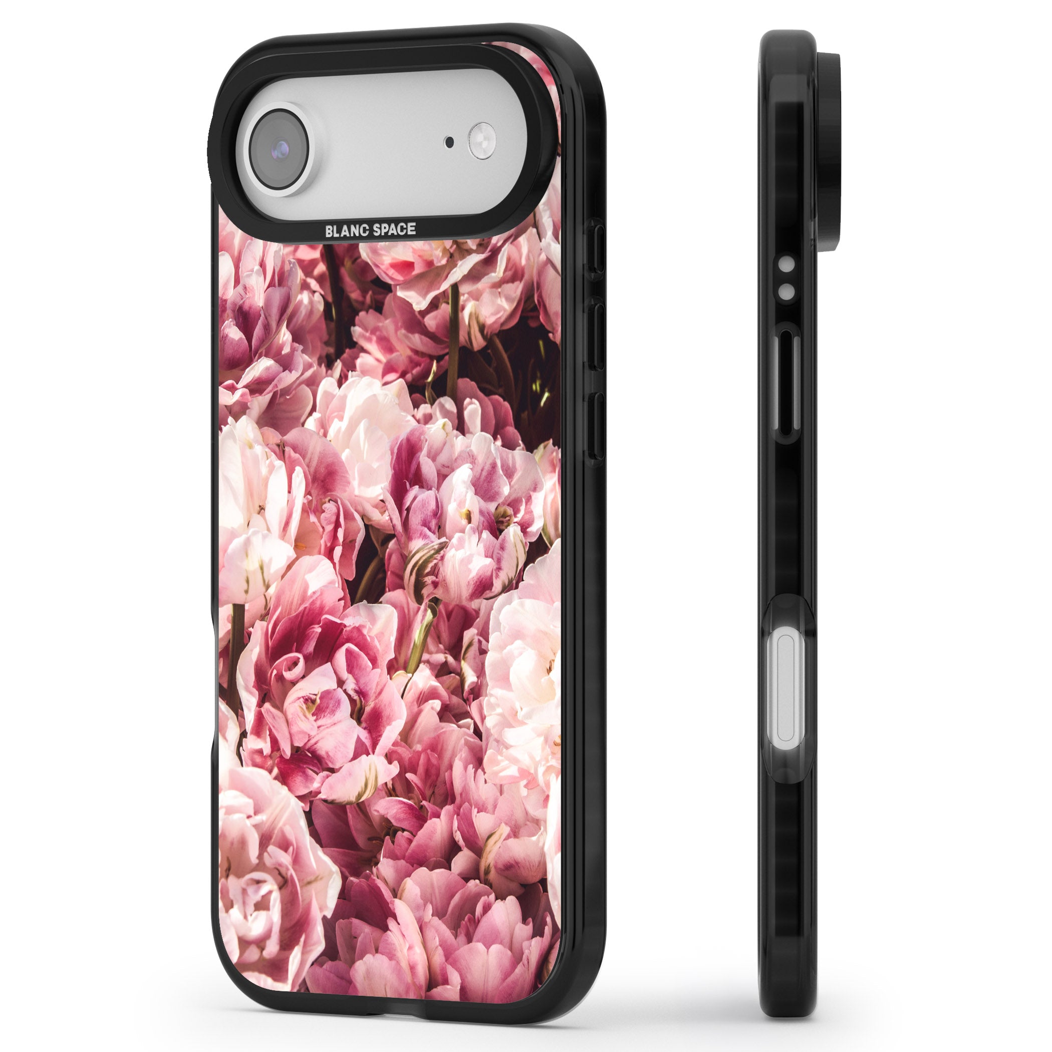 Petal Blush iPhone 17 Air Impact Black Phone Case Side Profile