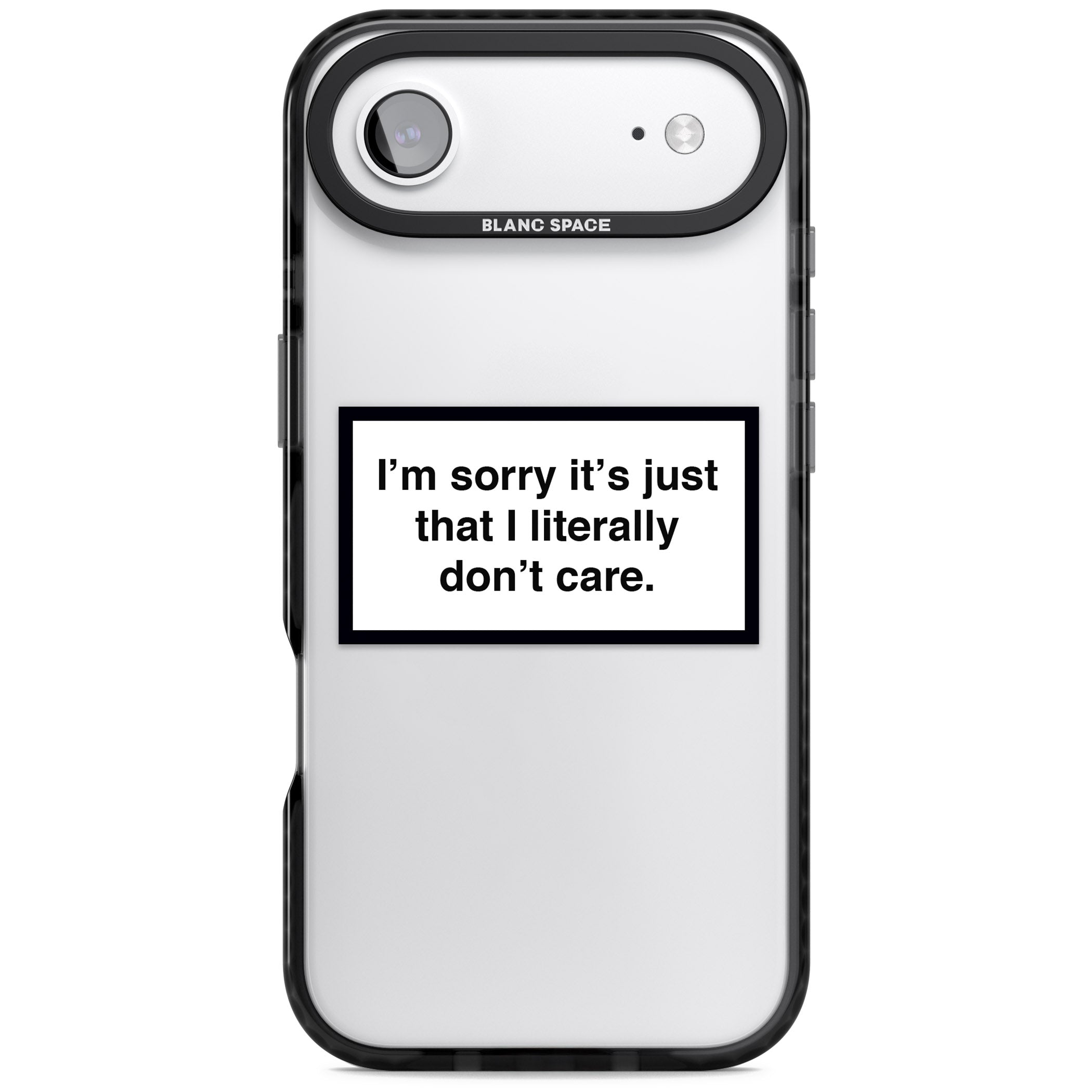 Literally Don'T Care iPhone 17 Air Impact Black Phone Case