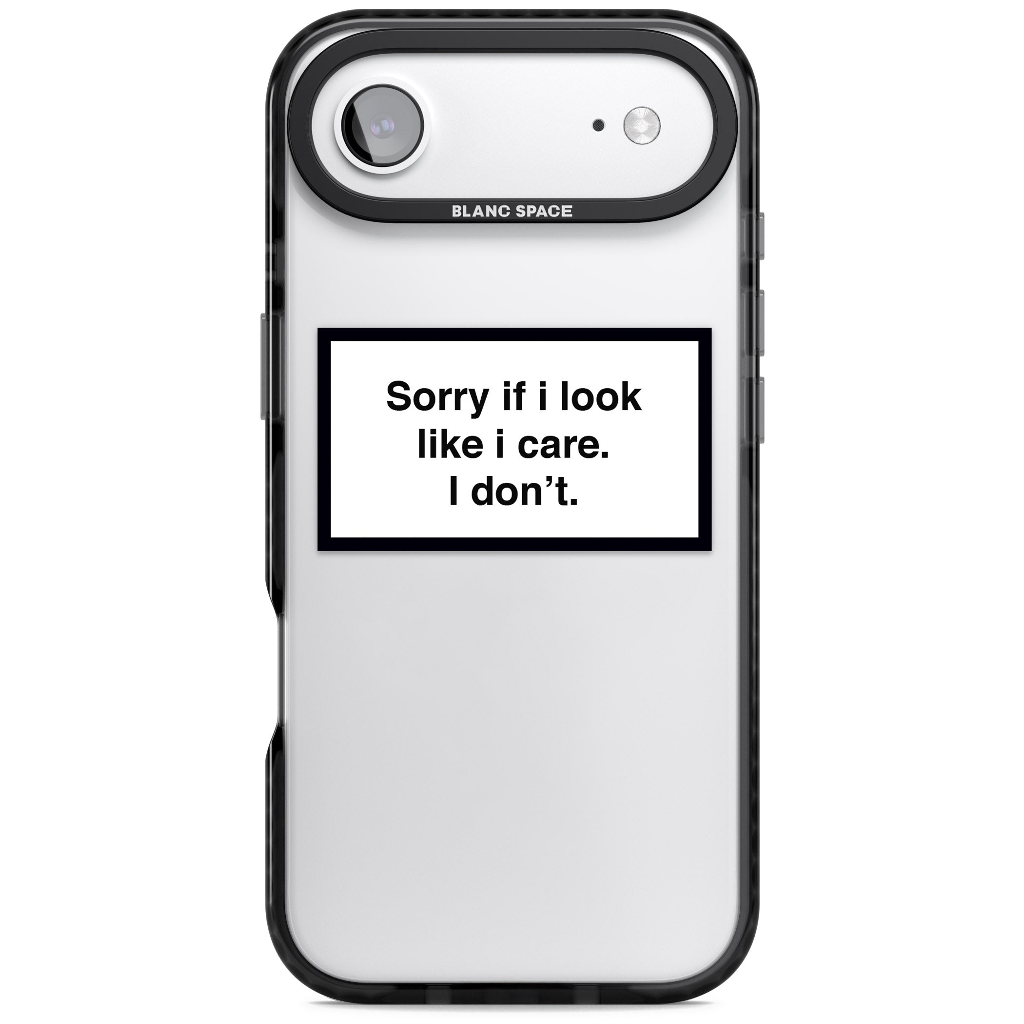 Sorry If I Look Like I Care iPhone 17 Air Impact Black Phone Case