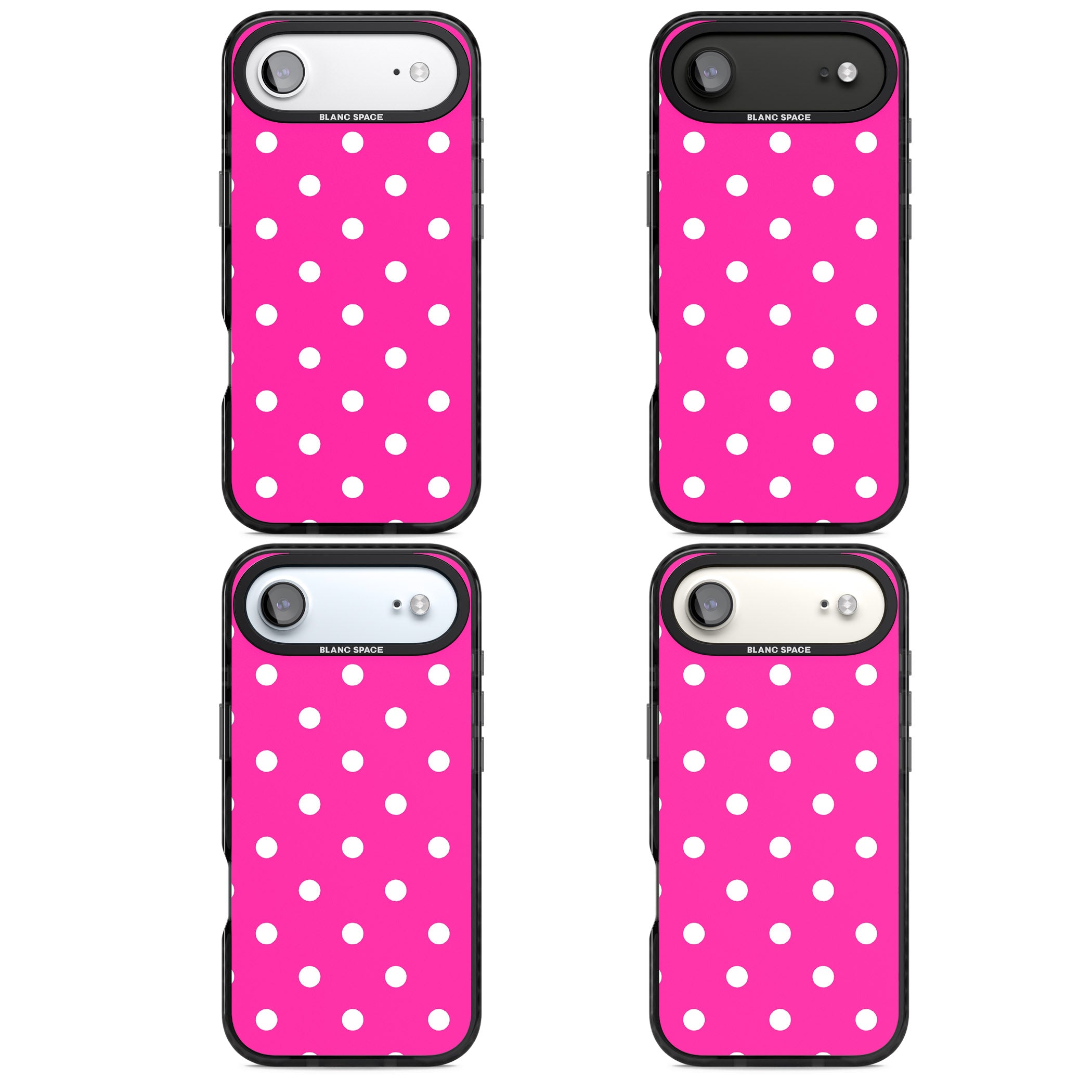 Pink Polka Dot iPhone 17 Air Impact Black Phone Case APT Impact Protection