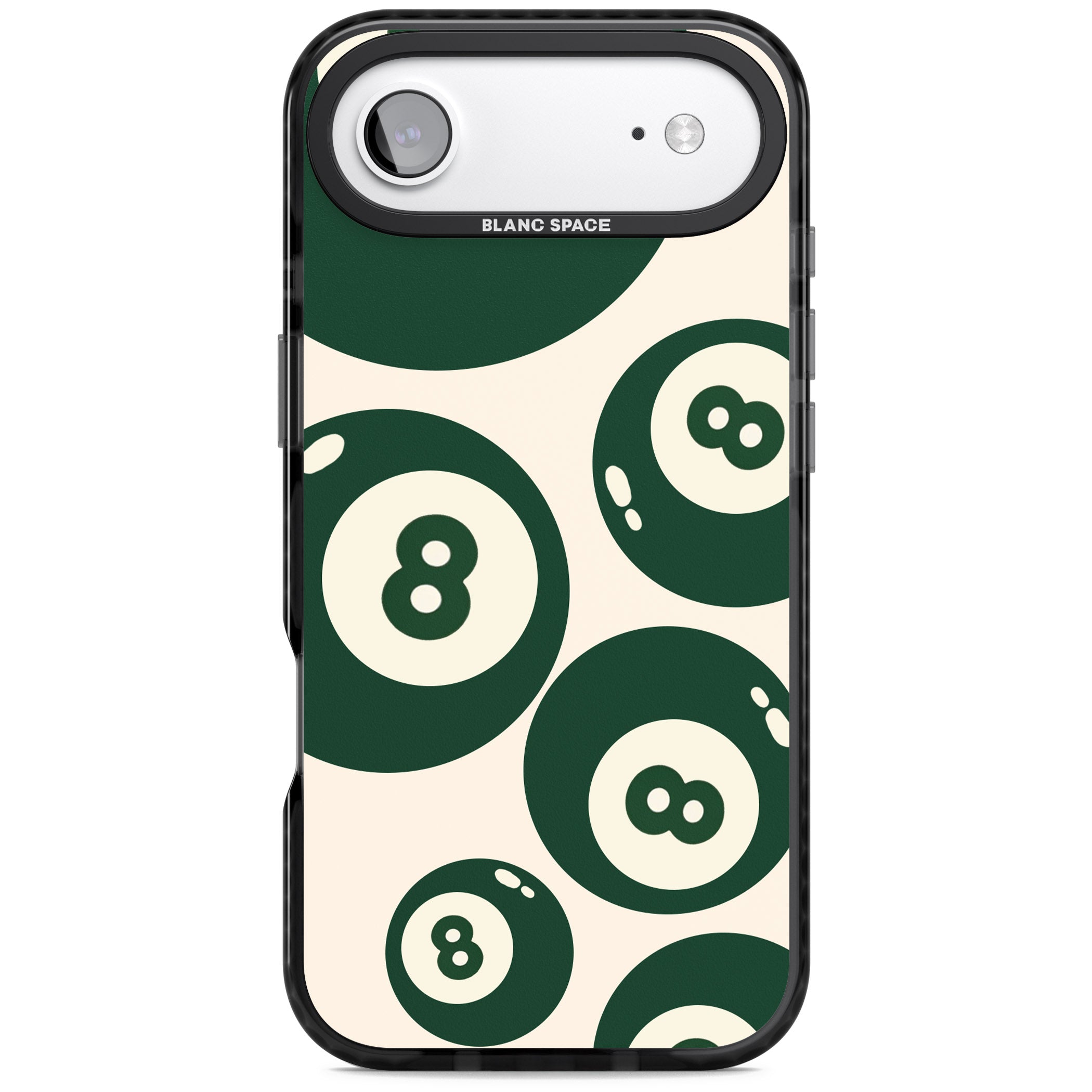 Green Eight Balls iPhone 17 Air Impact Black Phone Case
