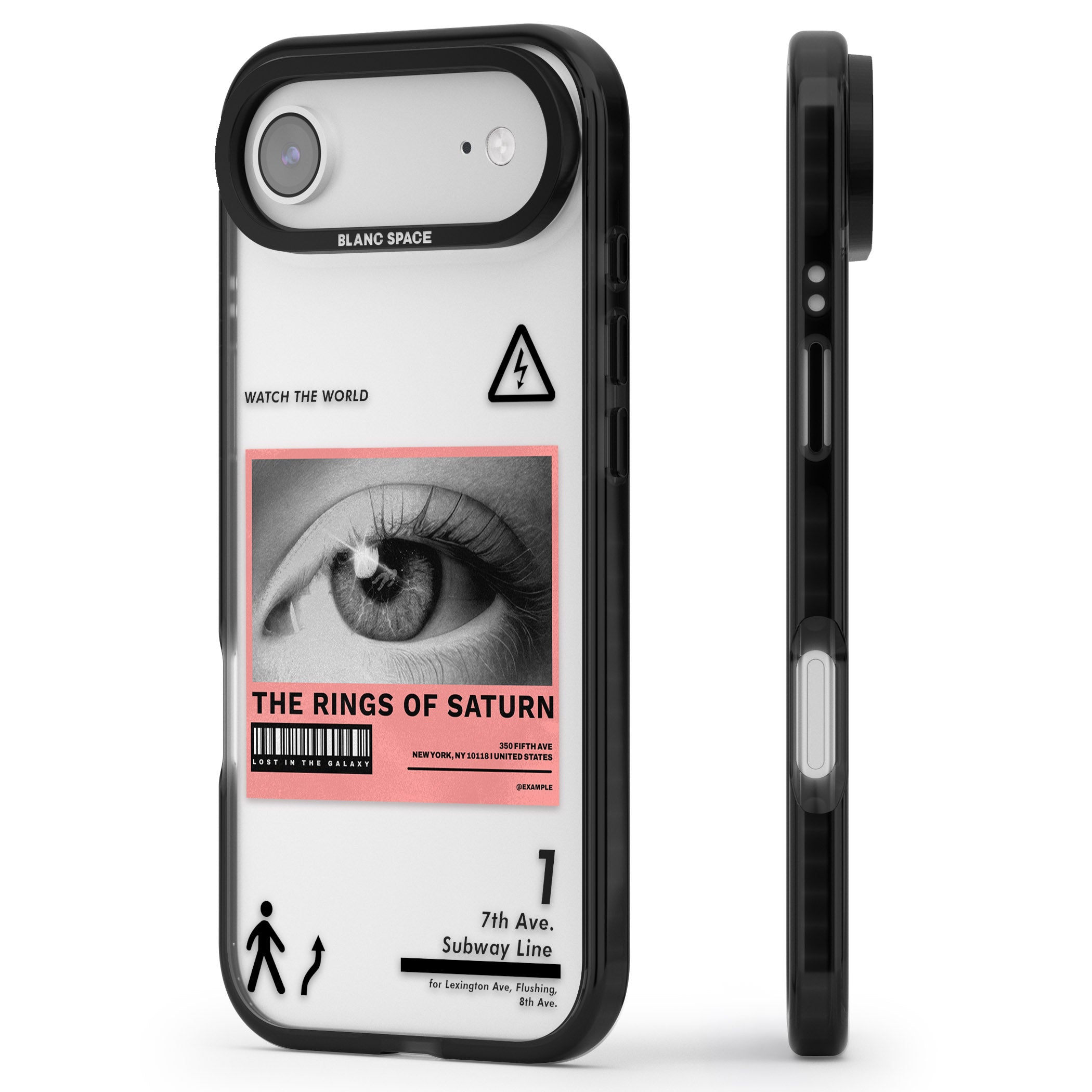 Watch The World iPhone 17 Air Impact Black Phone Case Side Profile