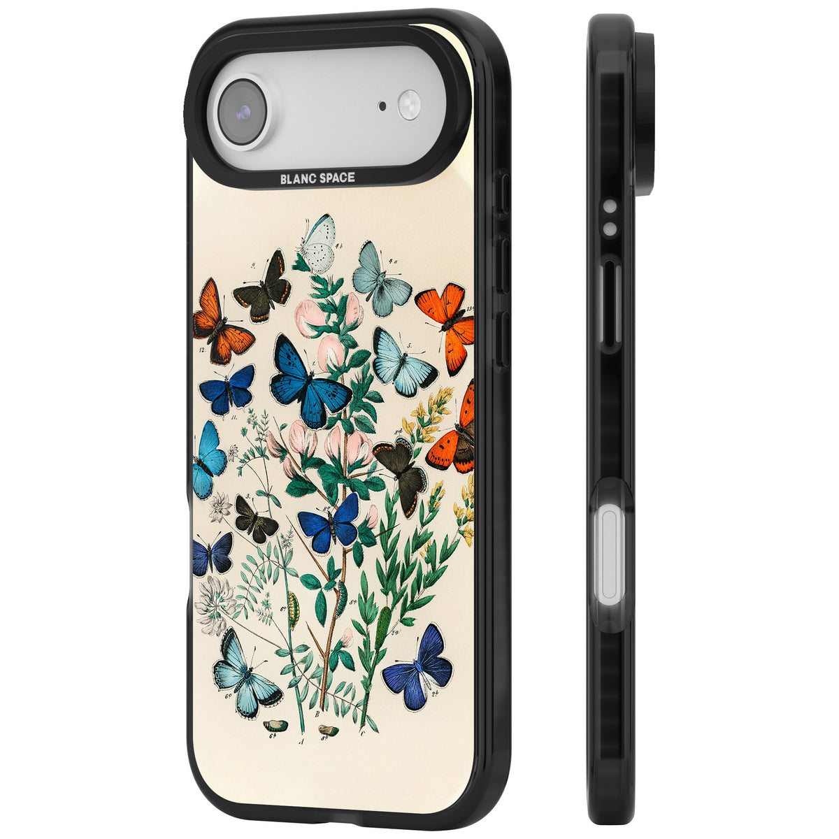 European Butterflies iPhone Air Impact Black Phone Case side