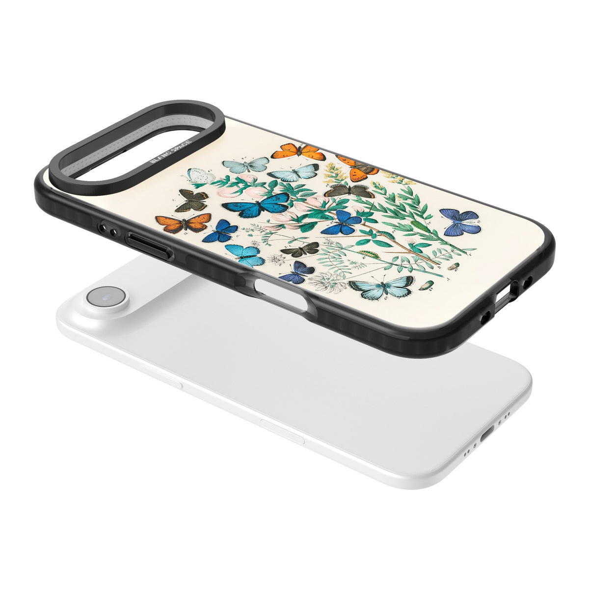 European Butterflies iPhone Air Impact Black Phone Case angled
