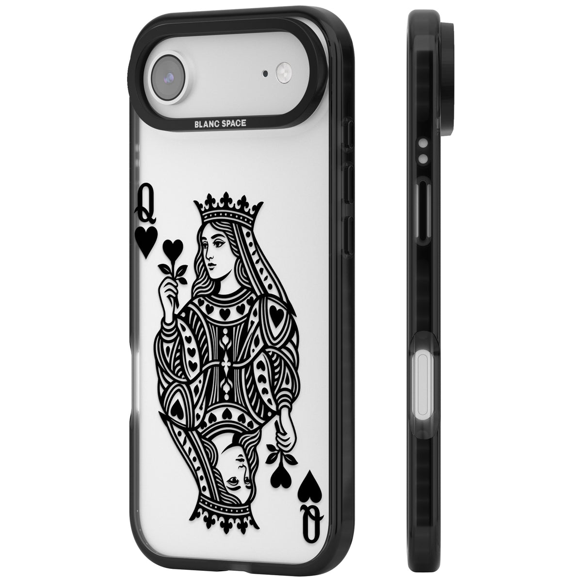 Queen Of Hearts (Black) iPhone Air Impact Black Phone Case side