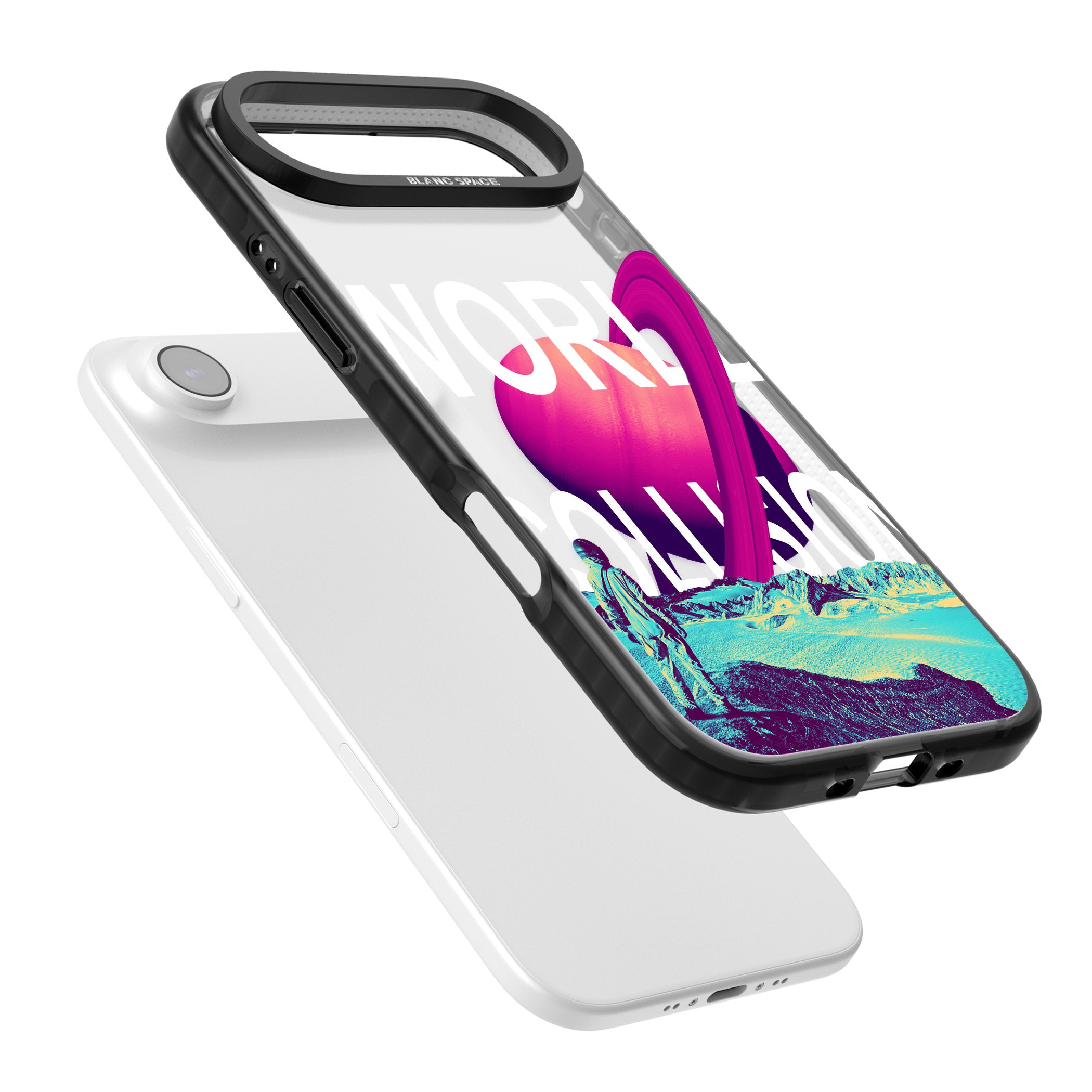 World Collision iPhone 17 Air Impact Black Phone Case Colours