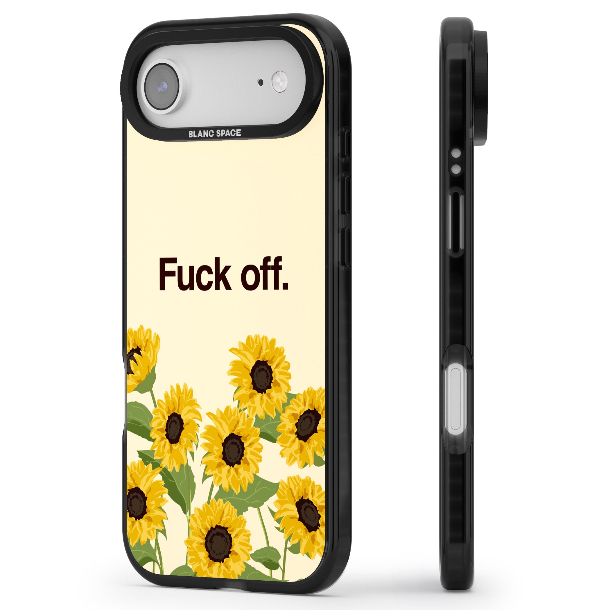 F*Ck Off iPhone 17 Air Impact Black Phone Case Side Profile