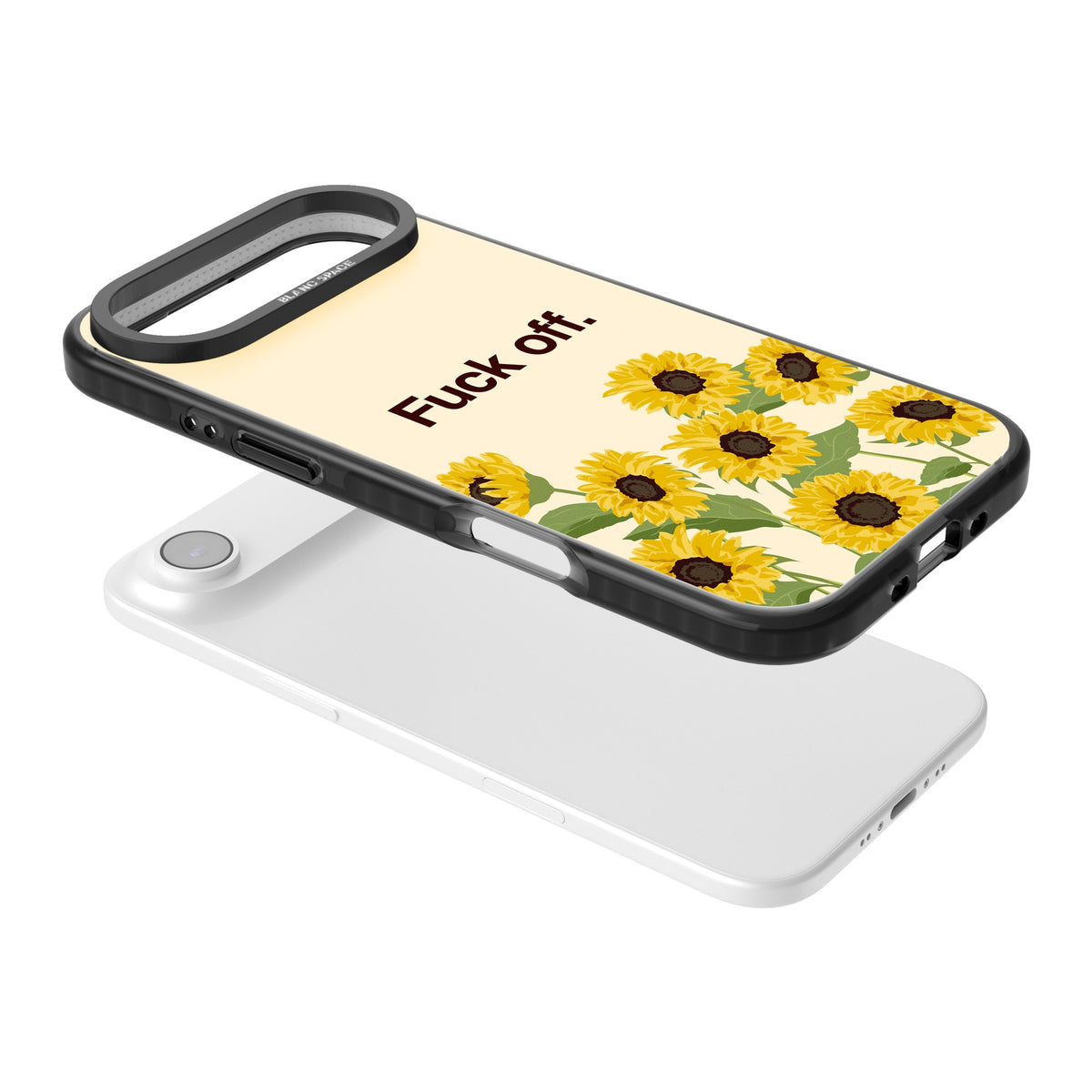 F*ck Off iPhone Air Impact Black Phone Case angled
