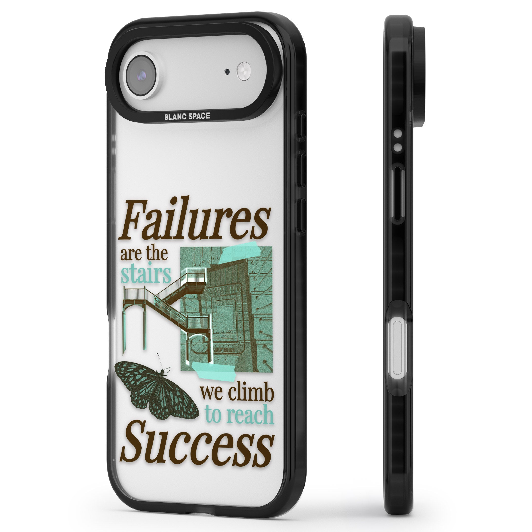 Fail To Succeed iPhone 17 Air Impact Black Phone Case Side Profile